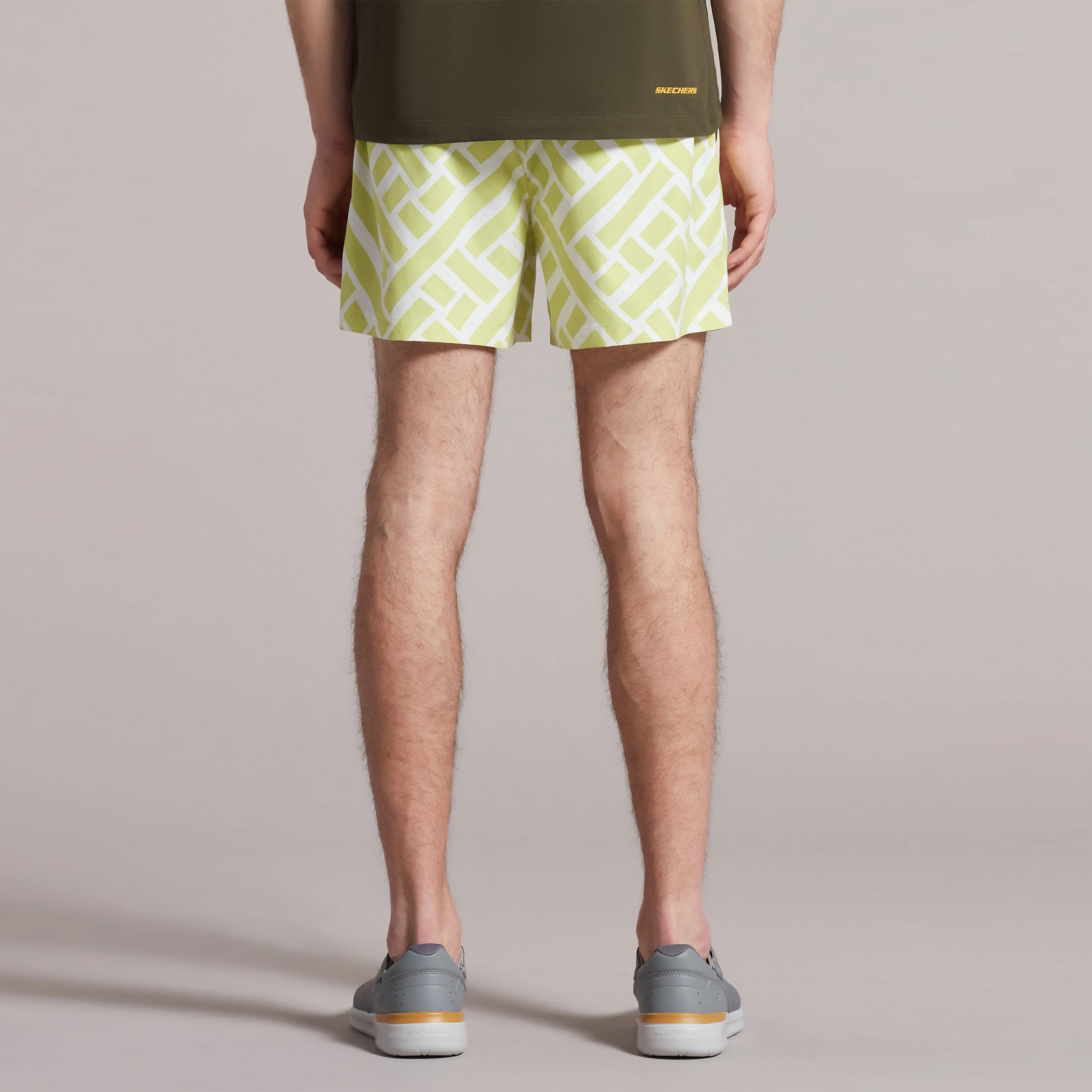 Skechers Swimwear Printed 5Inch Swim Erkek Yeşil Deniz Şortu