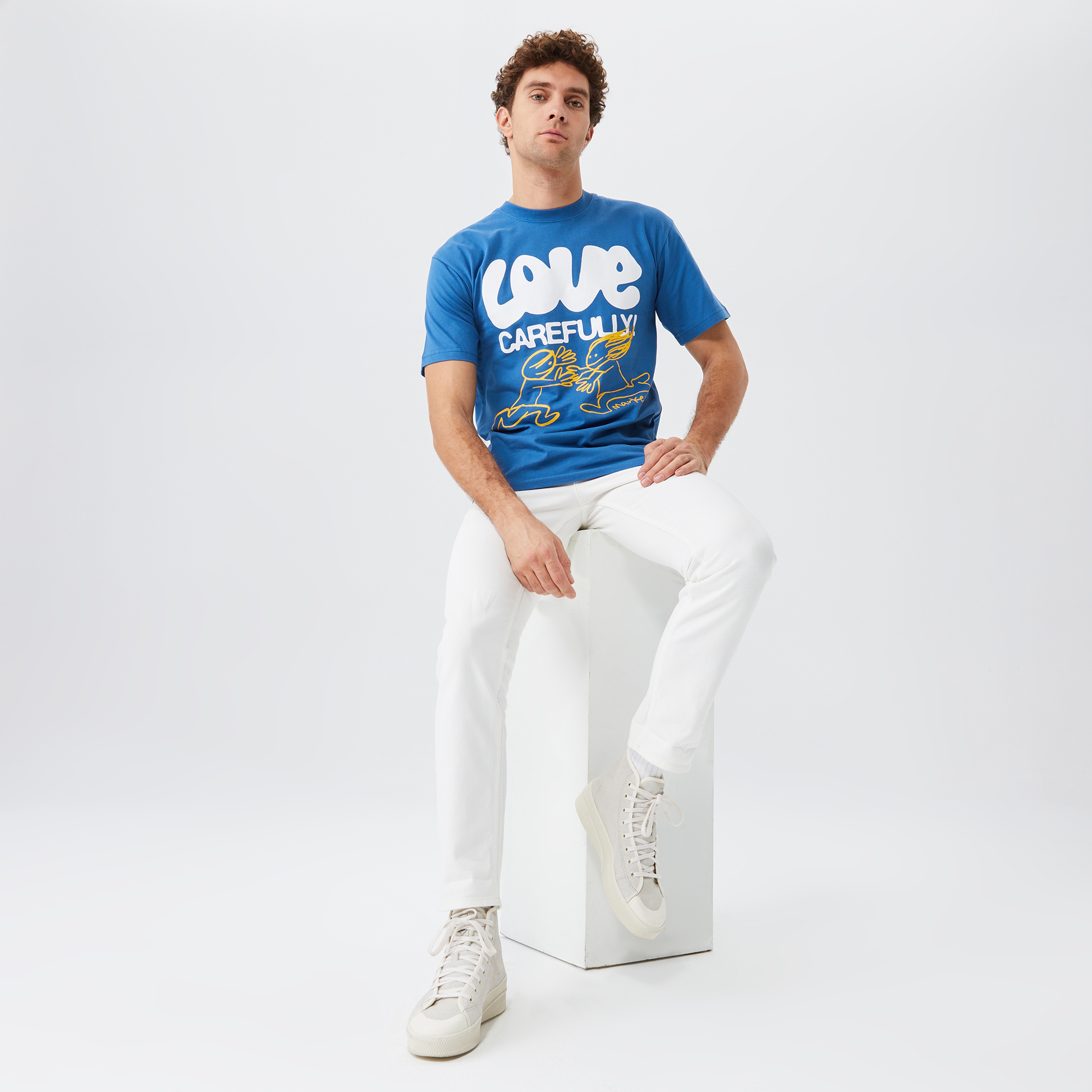 Market Love Carefully Erkek Lacivert T-Shirt