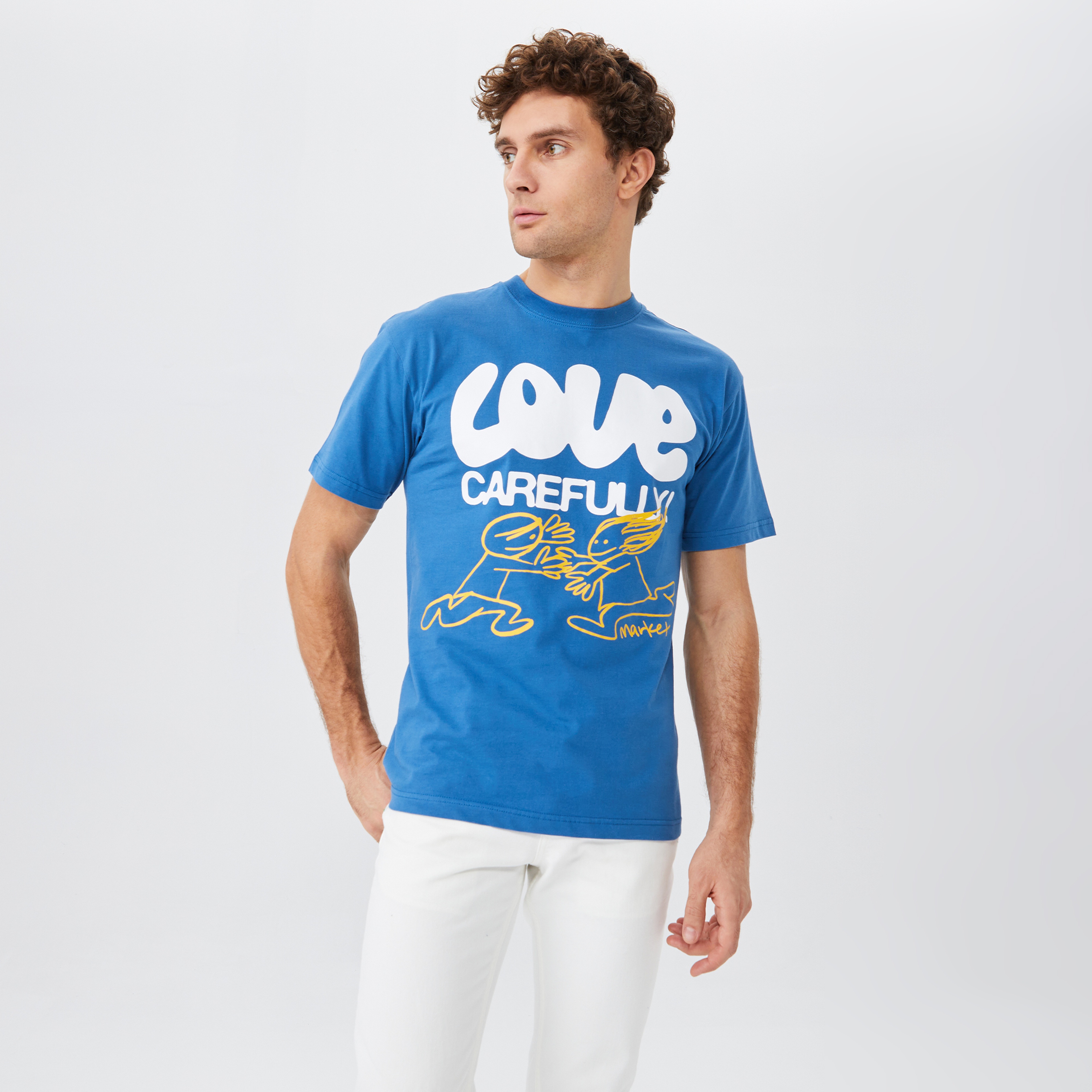 Market Love Carefully Erkek Lacivert T-Shirt