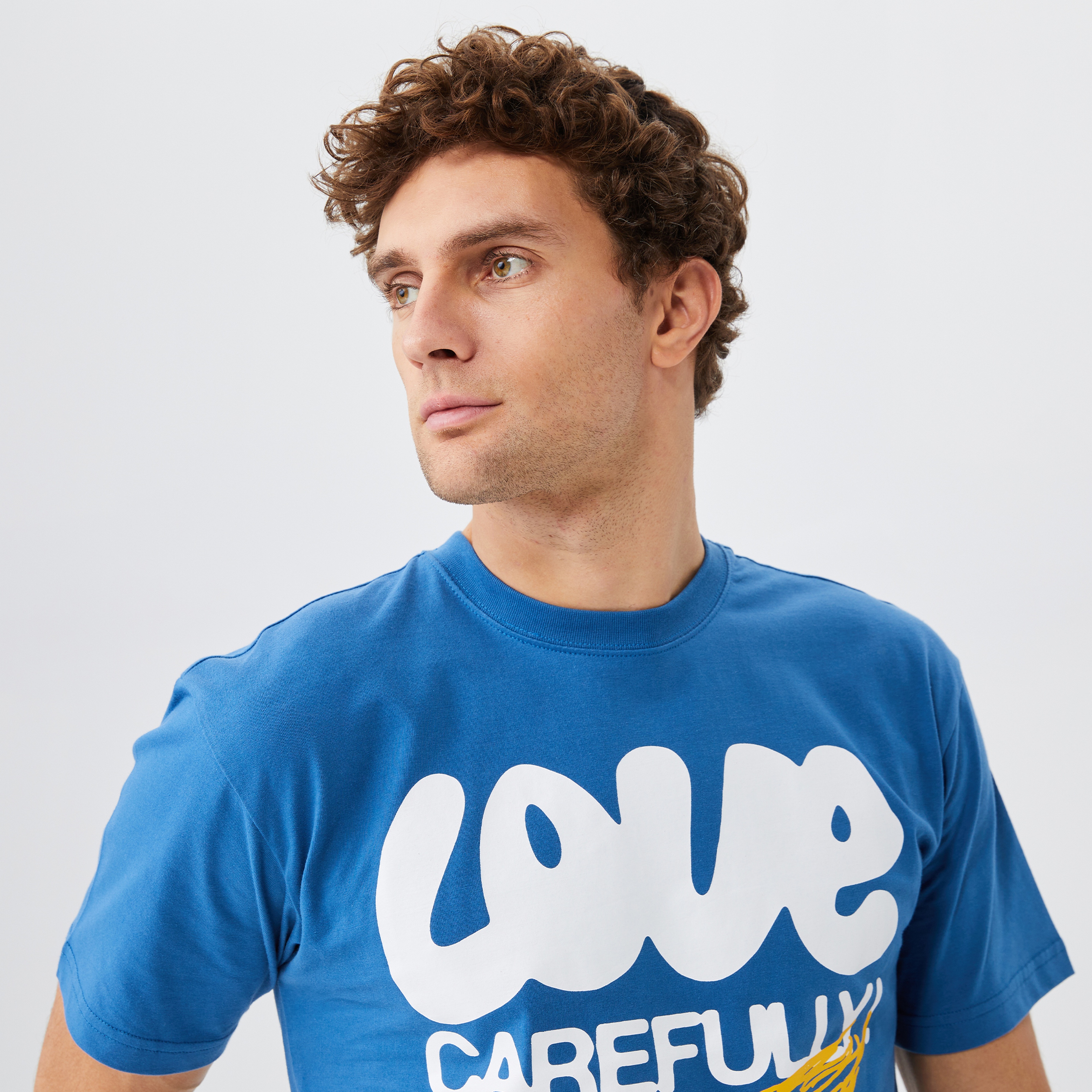 Market Love Carefully Erkek Lacivert T-Shirt