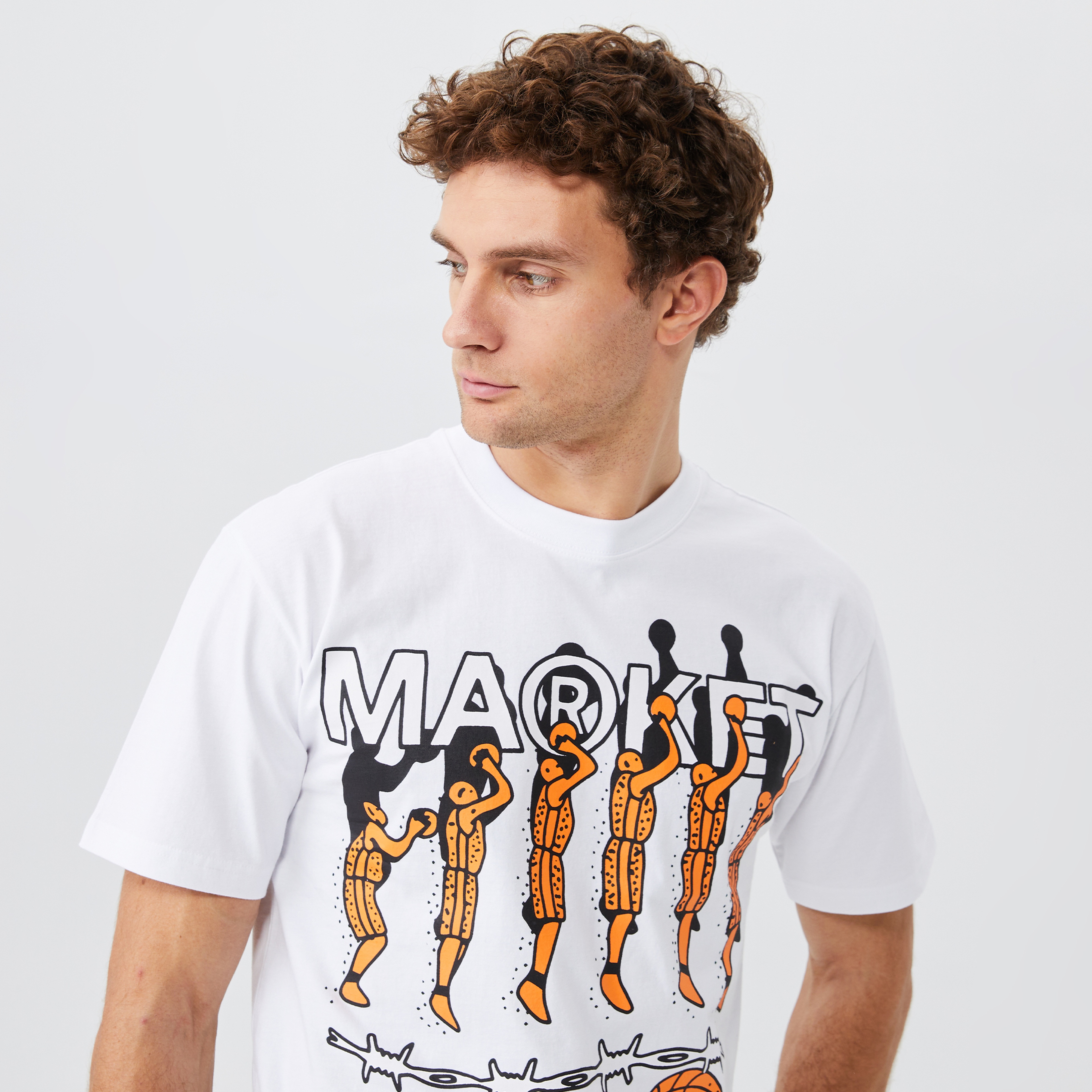 Market Jump Erkek Beyaz T-Shirt