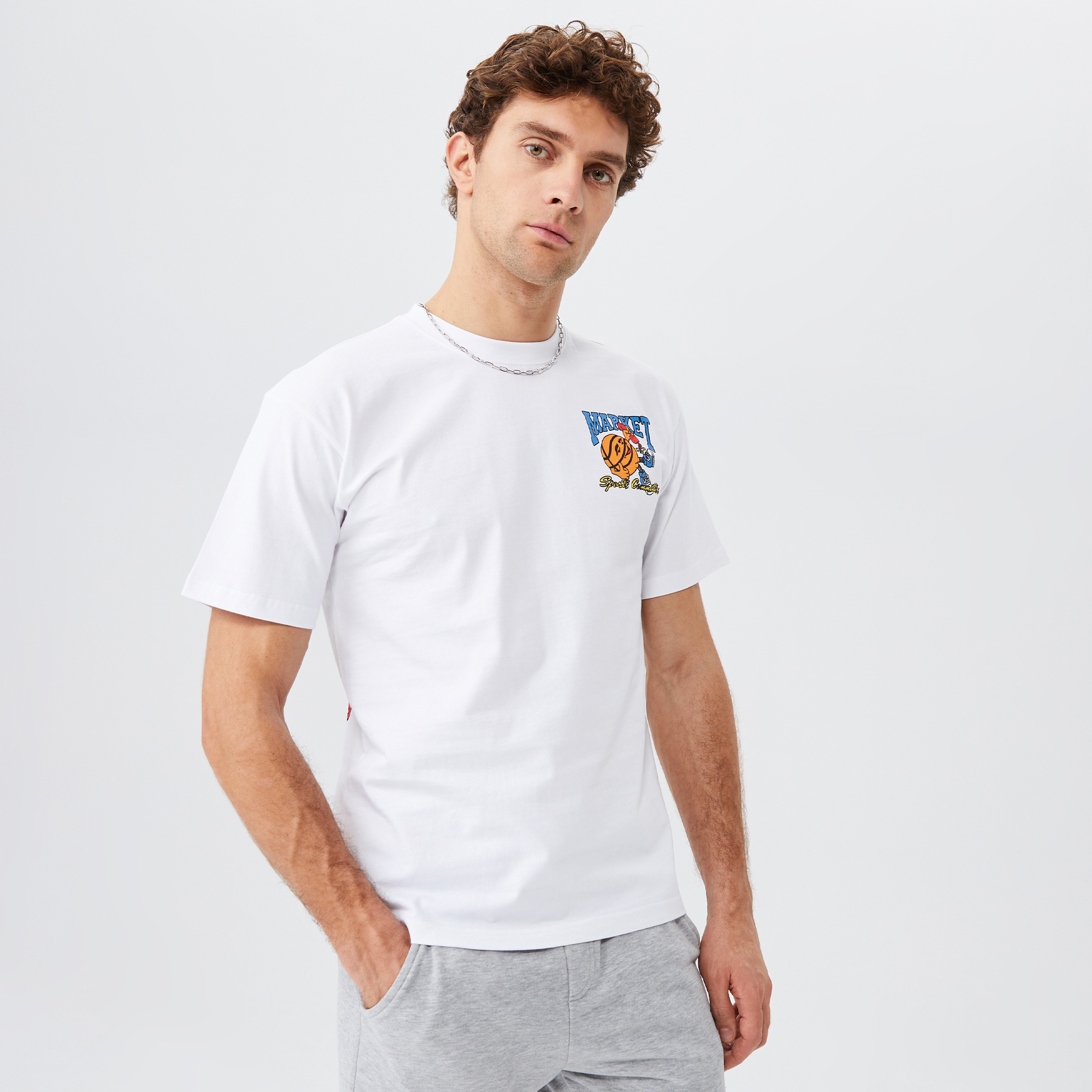 Market Sports Commit Erkek Beyaz T-Shirt