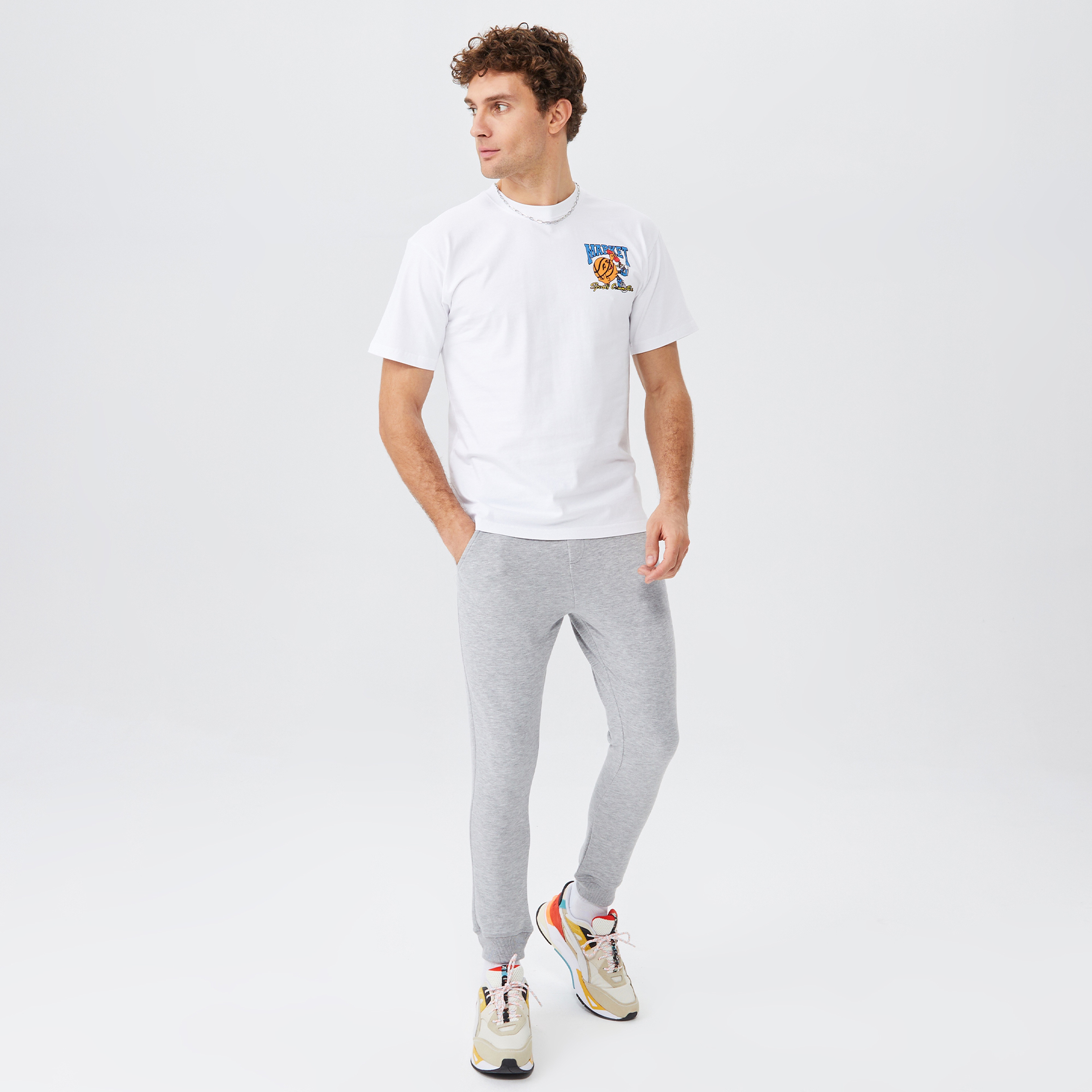 Market Sports Commit Erkek Beyaz T-Shirt