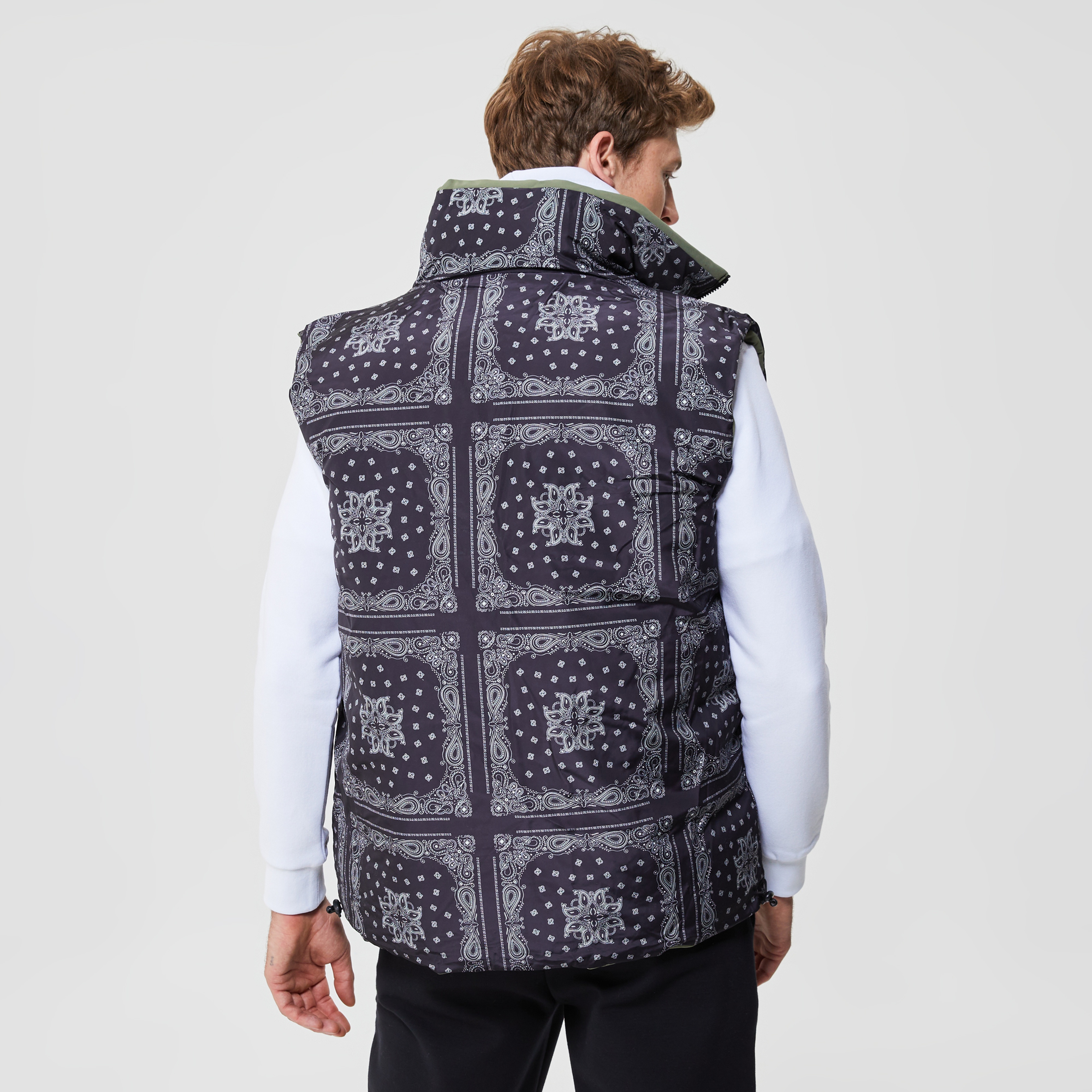 Karl Kani OG Reversible Paisley Puffer Erkek Yeşil Yelek