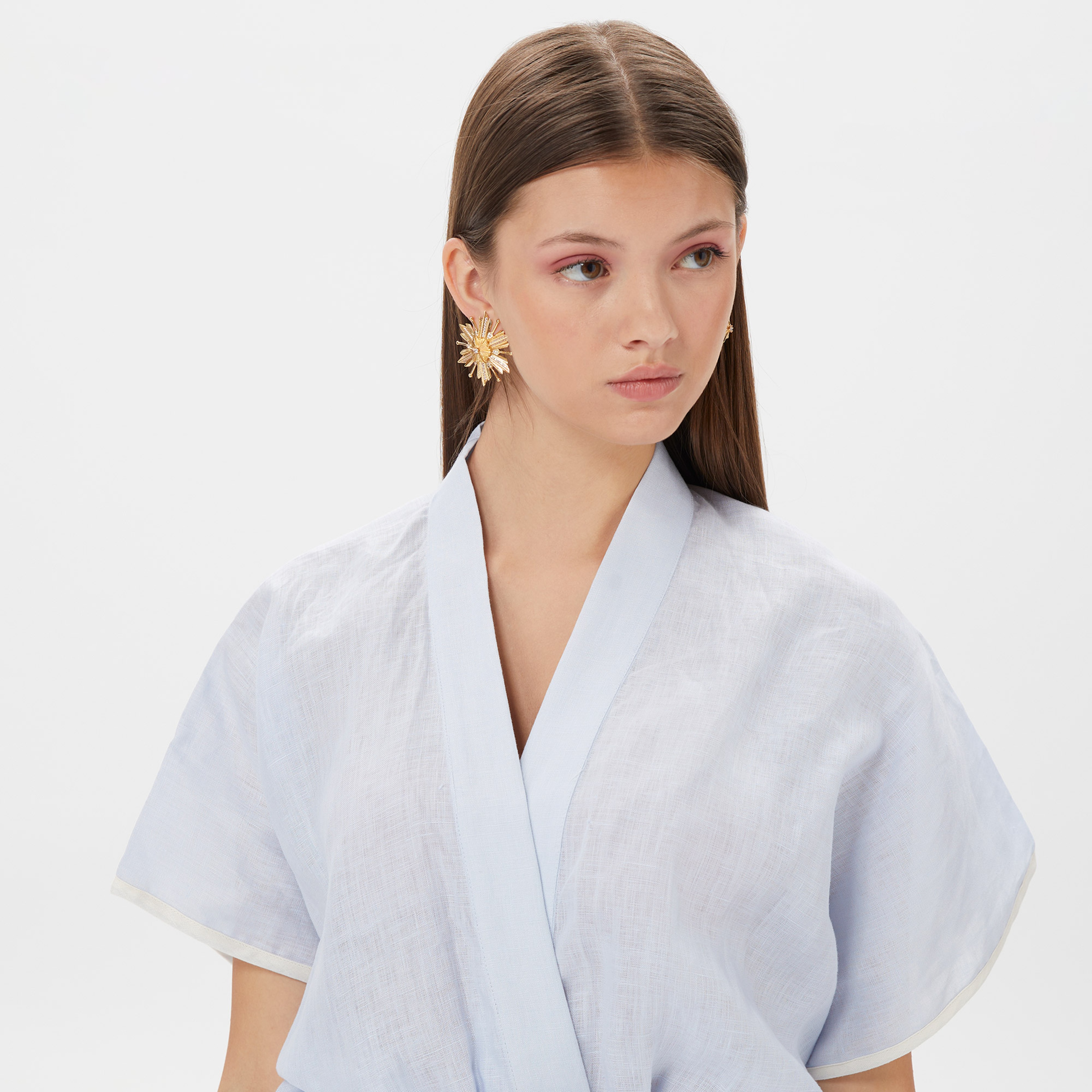 Dahlia Bianca Kadın Mavi Kimono