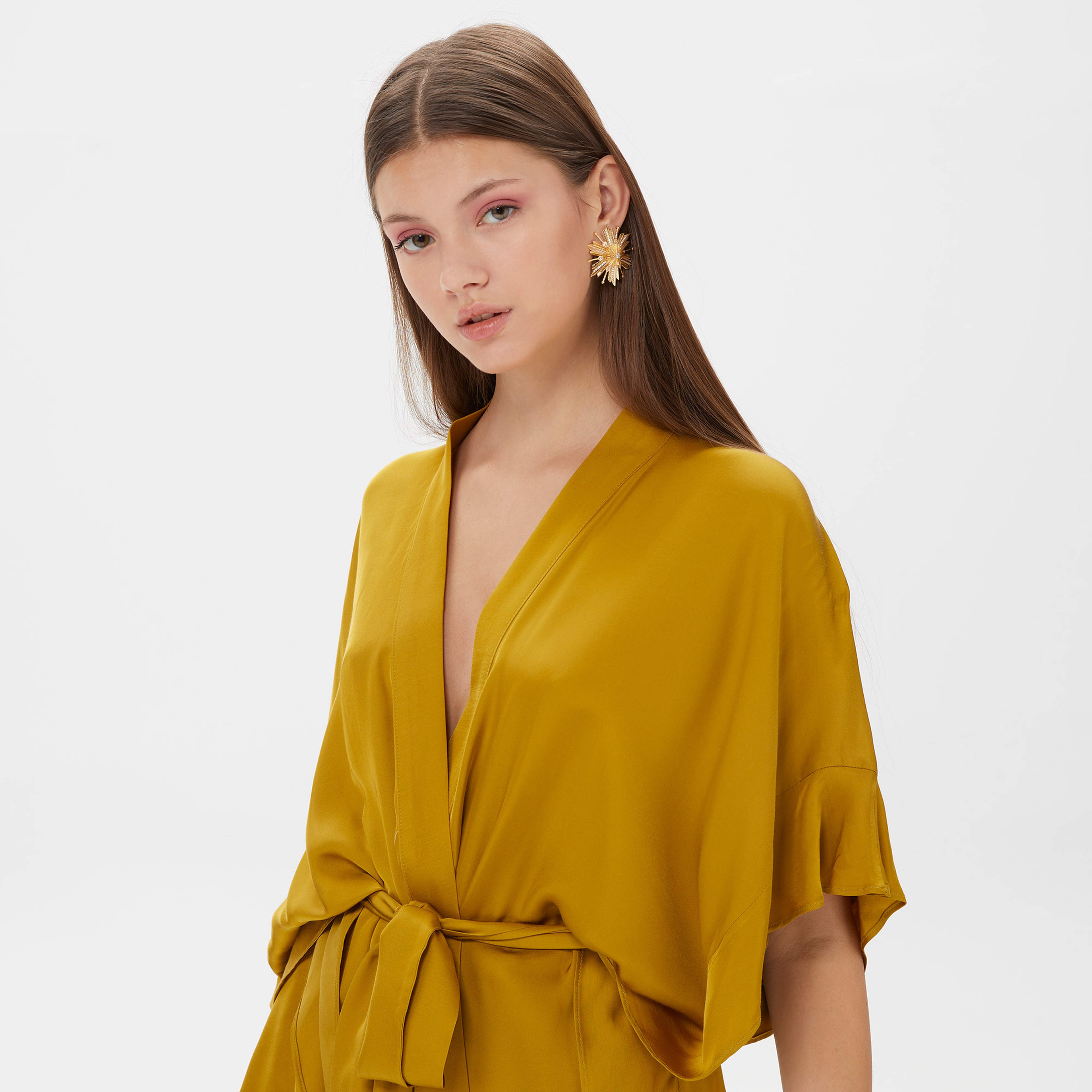 Dahlia Bianca Kadın Sarı Kimono