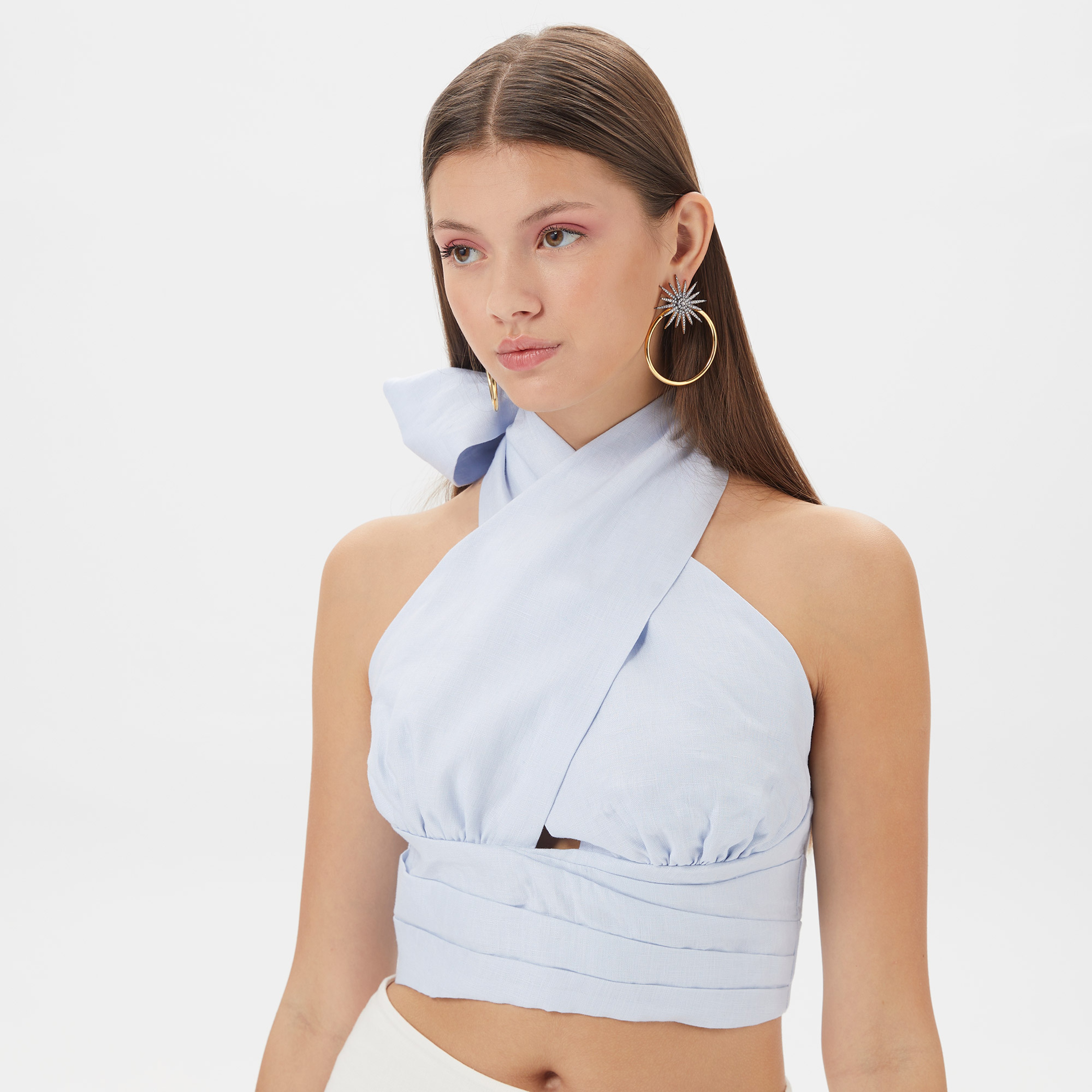 Dahlia Bianca Kadın Mavi Bluz