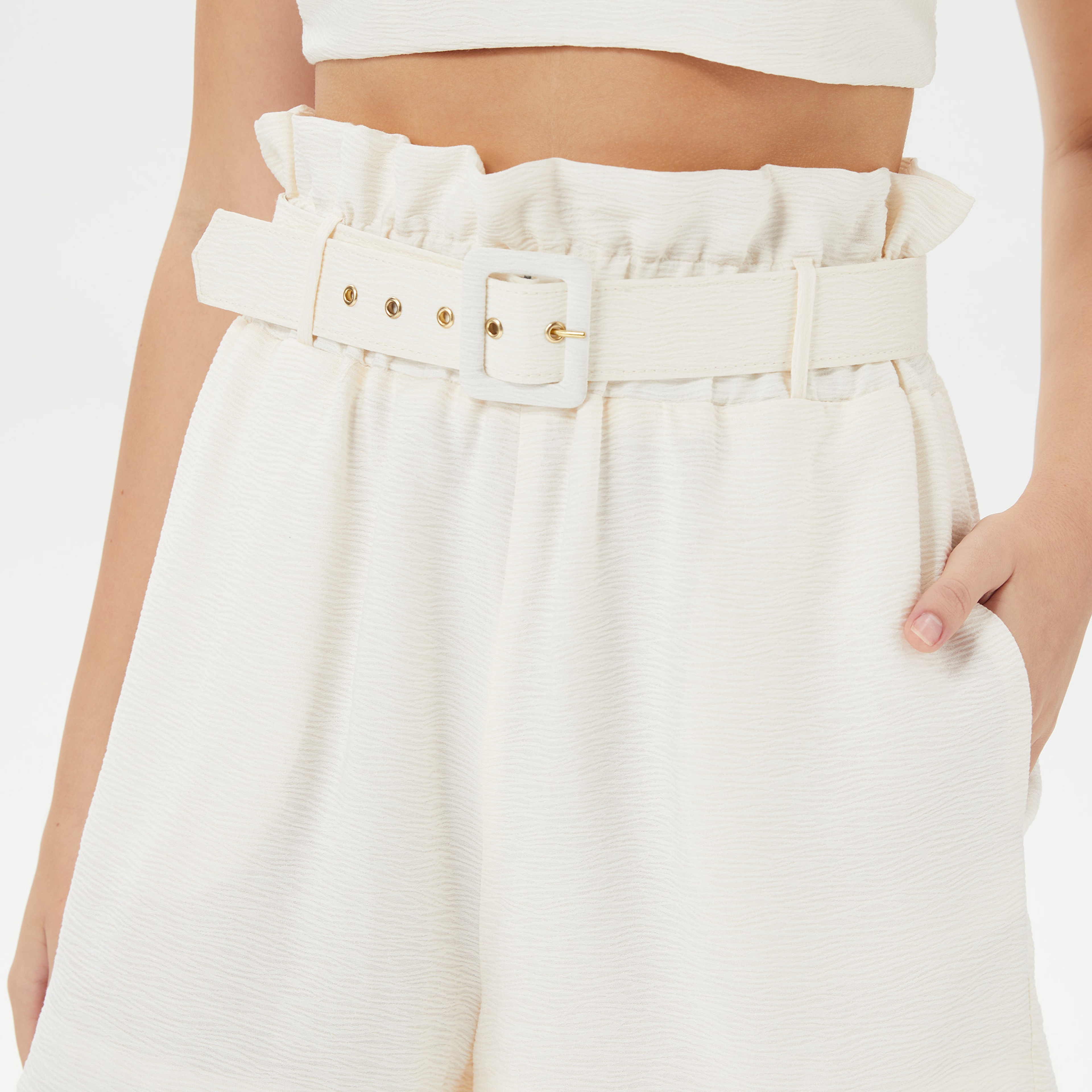 Dahlia Bianca Kadın Beyaz Şort