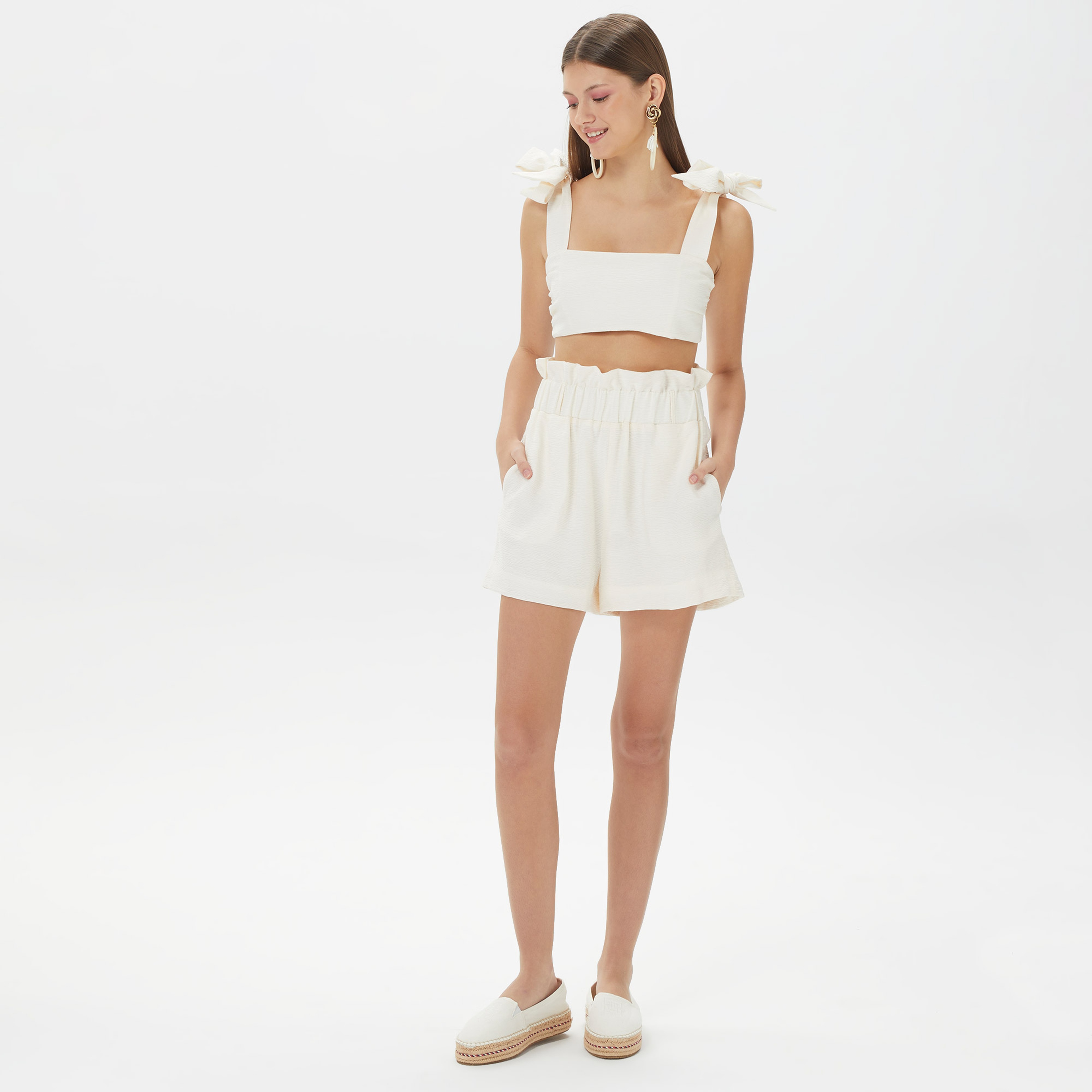 Dahlia Bianca Kadın Beyaz Bluz