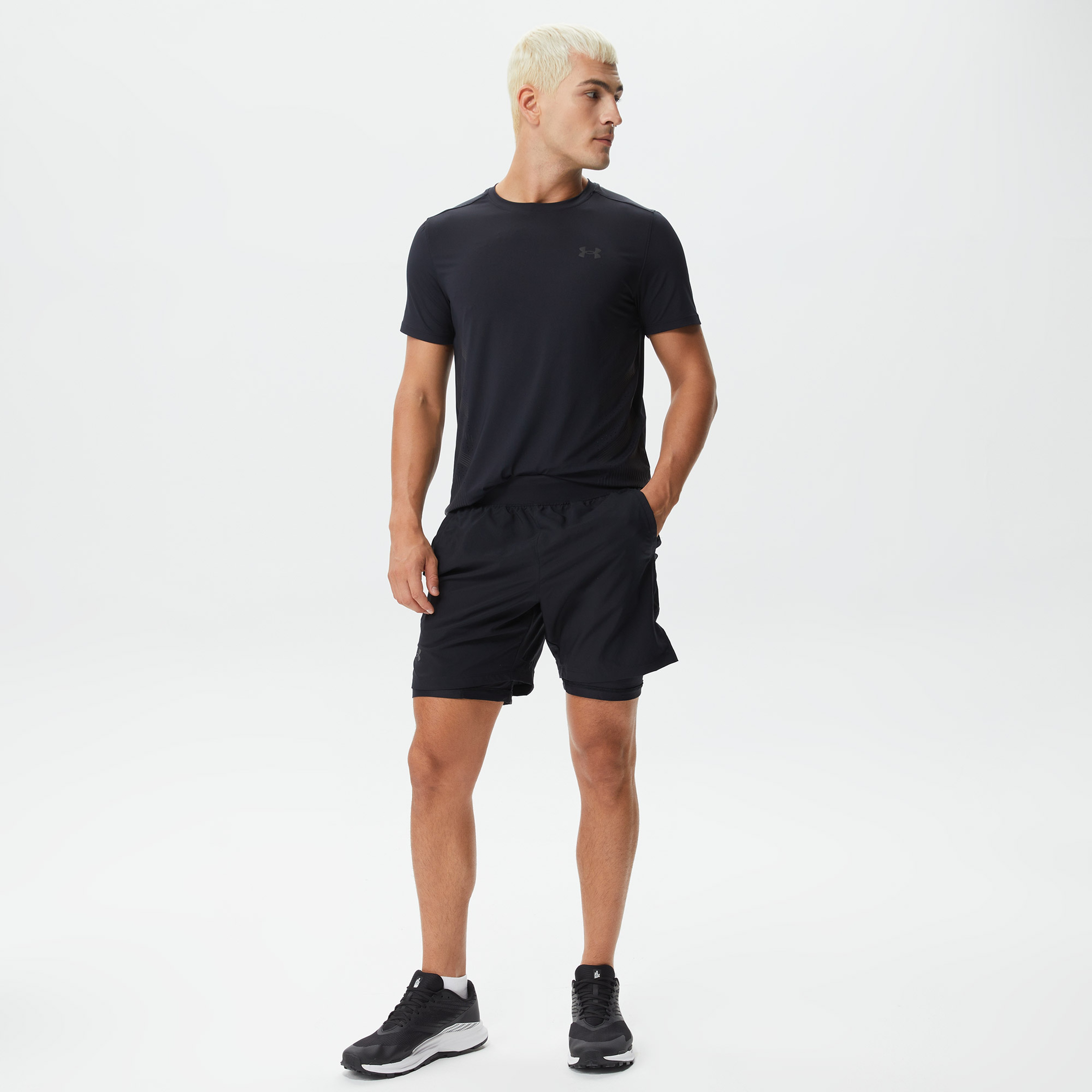 Under Armour Launch Elite 2in1 7'' Erkek Siyah Şort