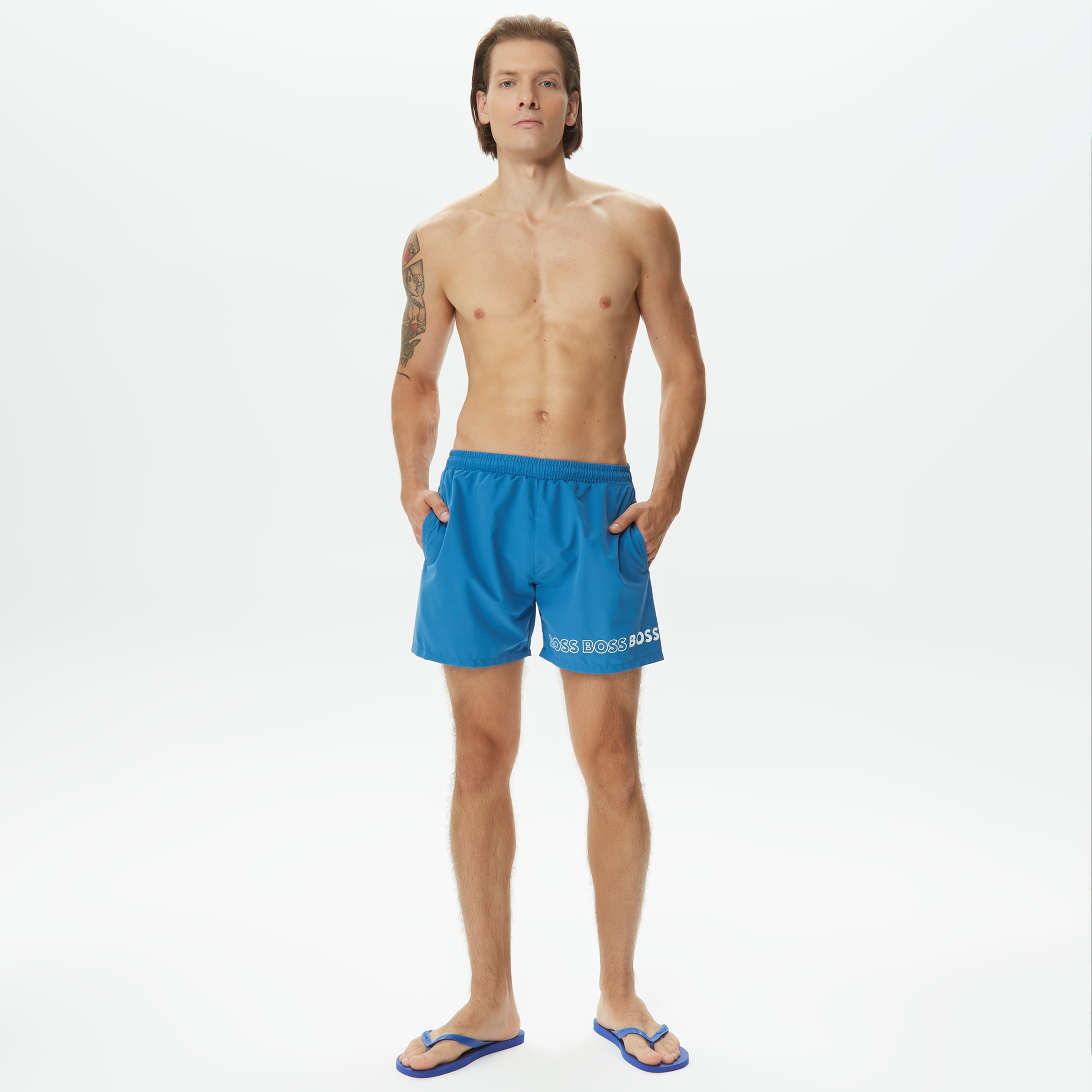 Boss Erkek Mavi Mayo Şort