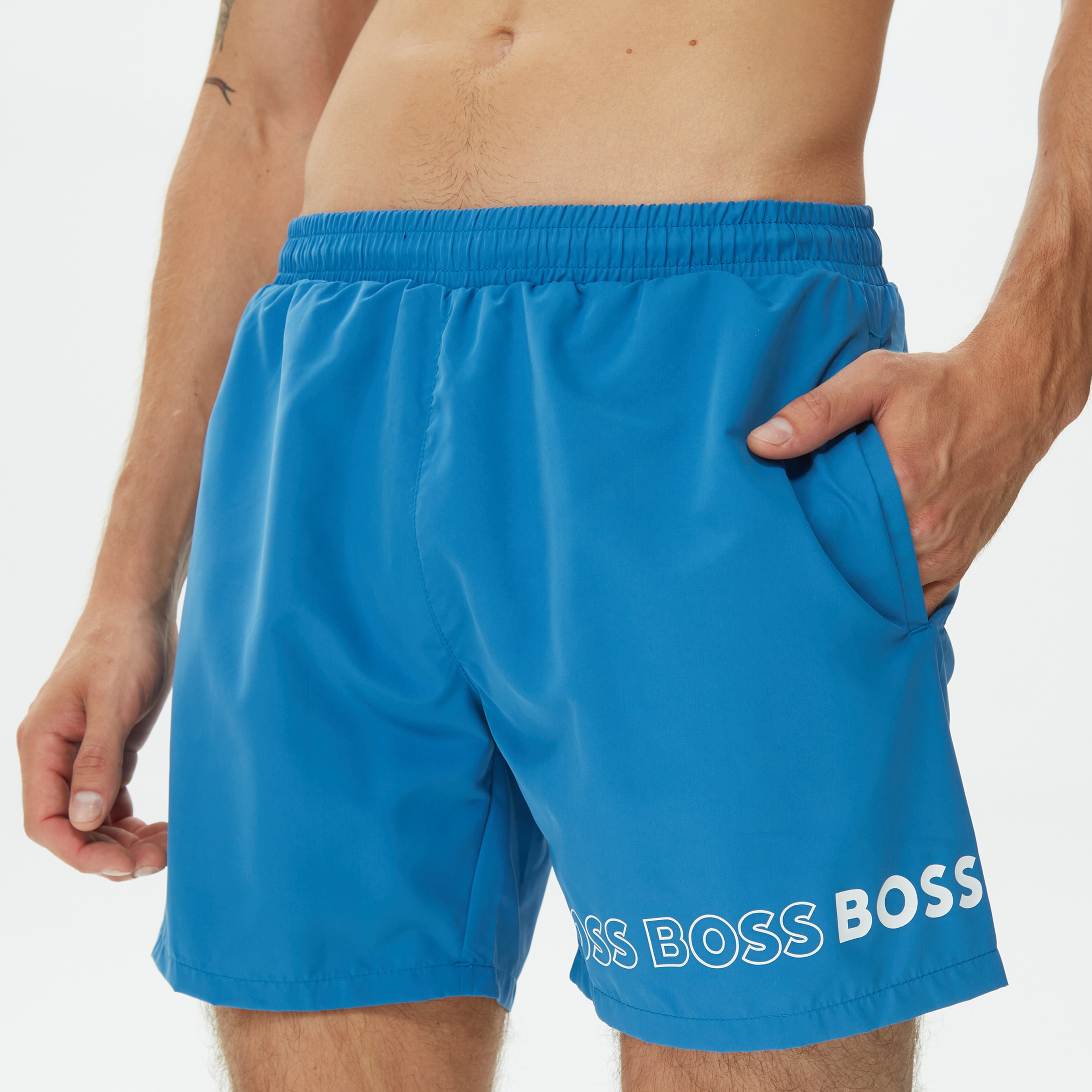 Boss Erkek Mavi Mayo Şort