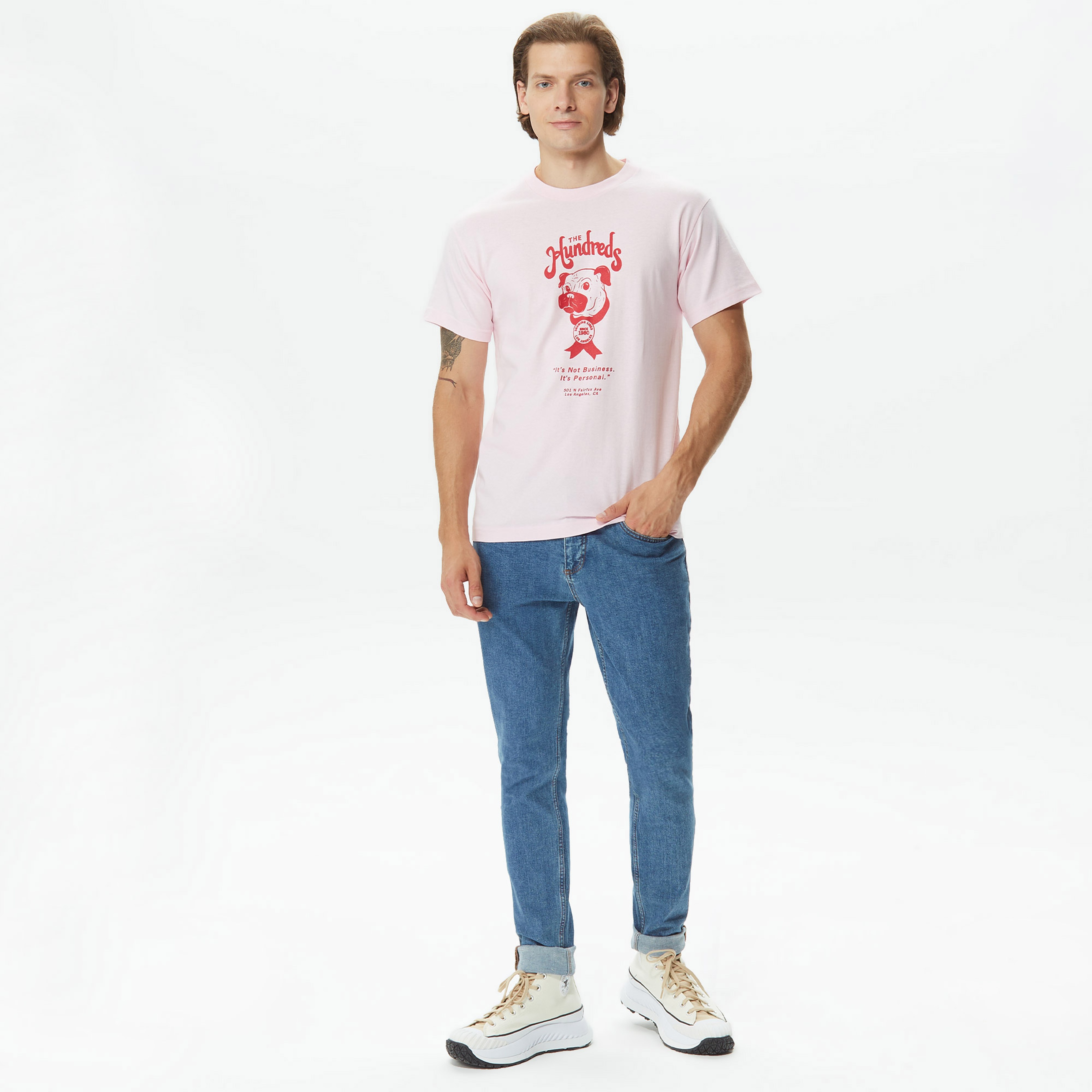 The Hundreds Farm Fresh Erkek Pembe T-Shirt