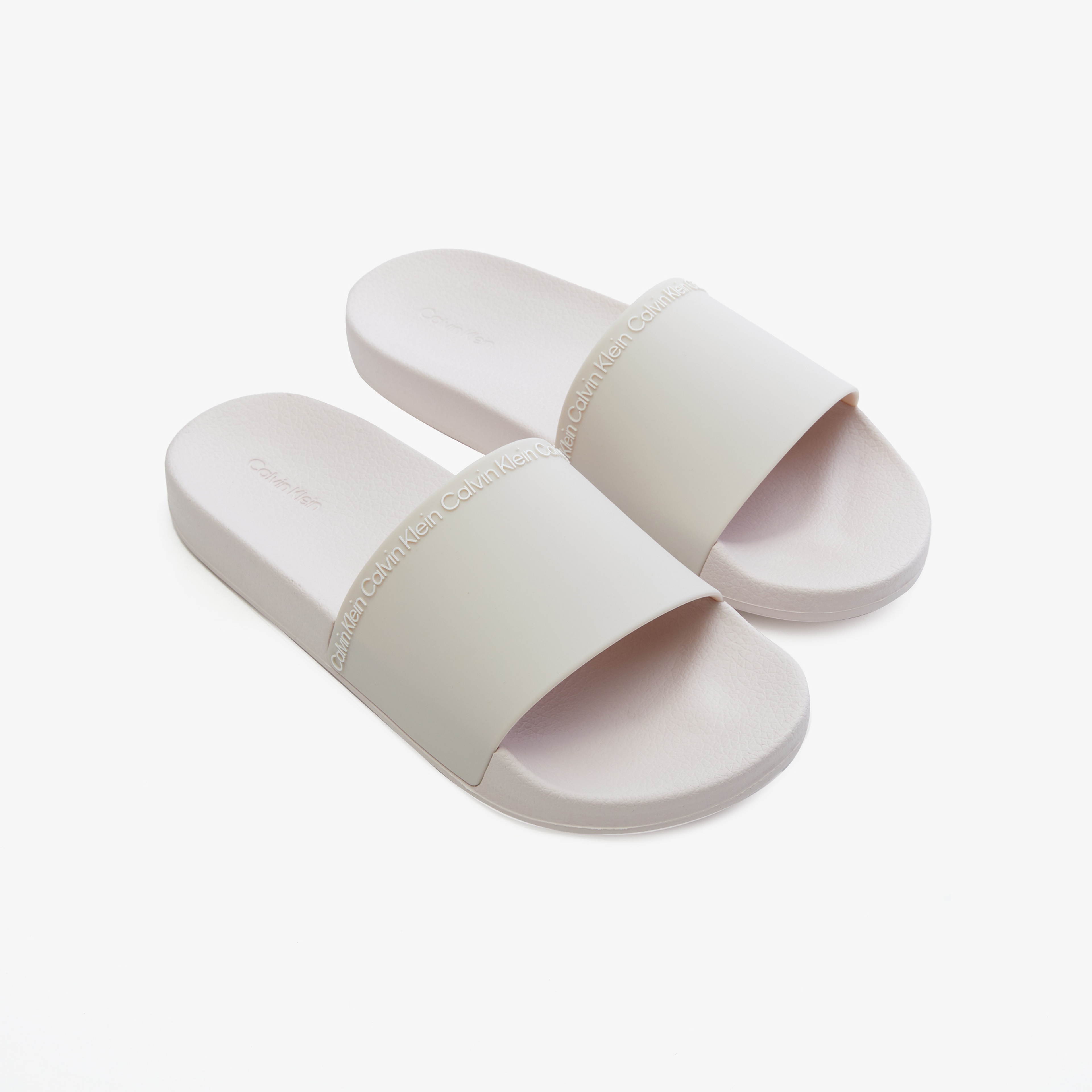 Calvin Klein Rubber Pool Slide Kadın Bej Terlik