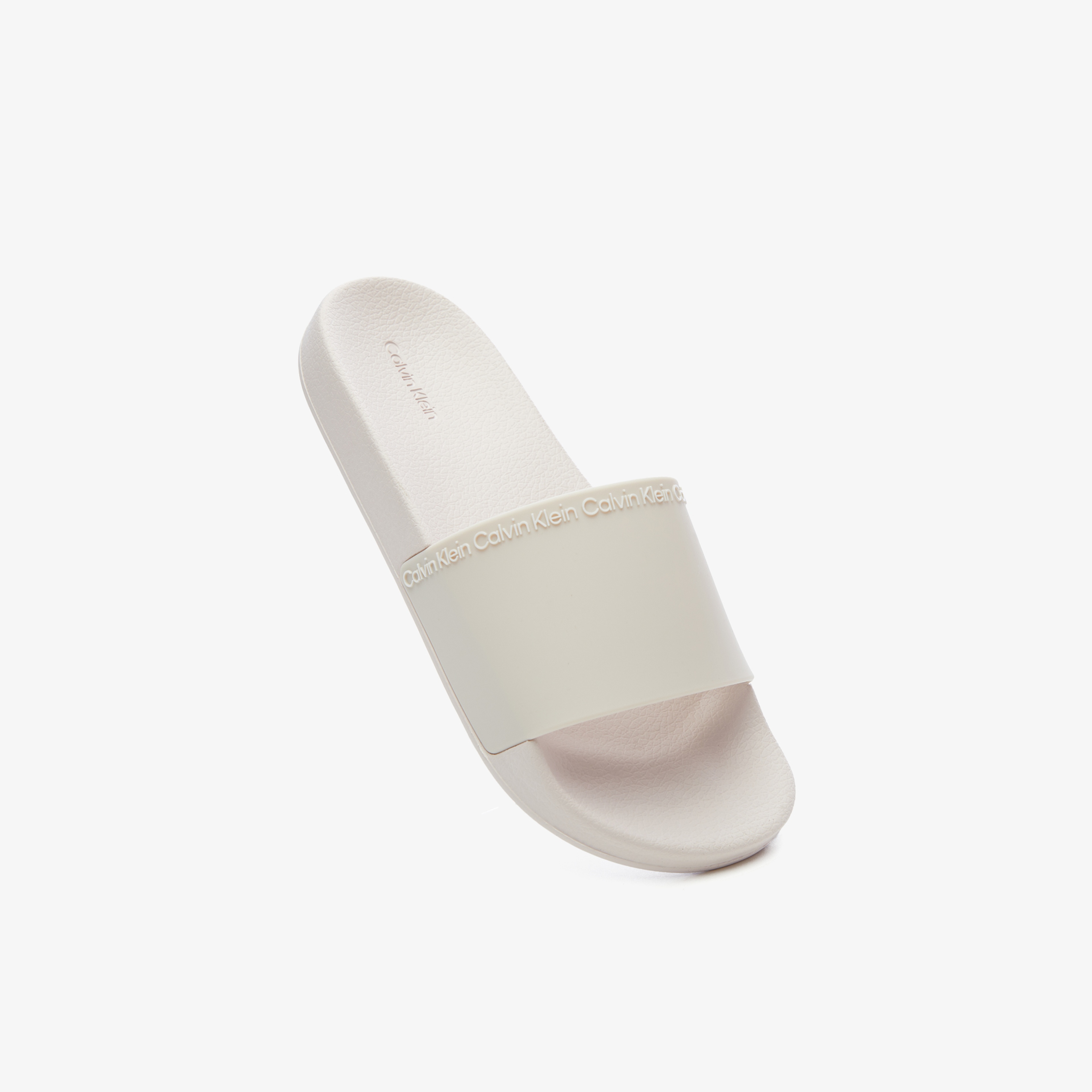 Calvin Klein Rubber Pool Slide Kadın Bej Terlik