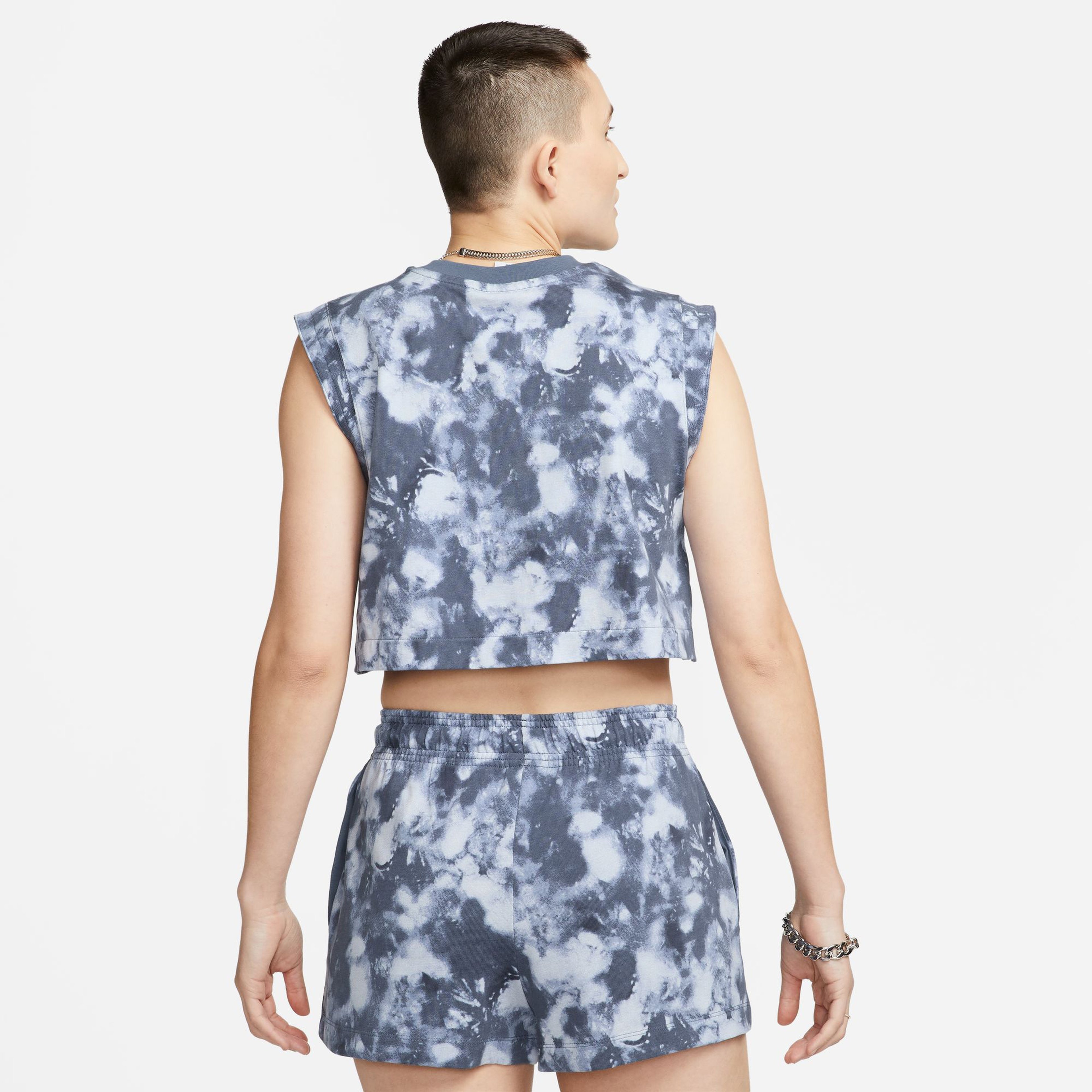 Nike Sportswear Kadın Gri Kolsuz Crop T-Shirt