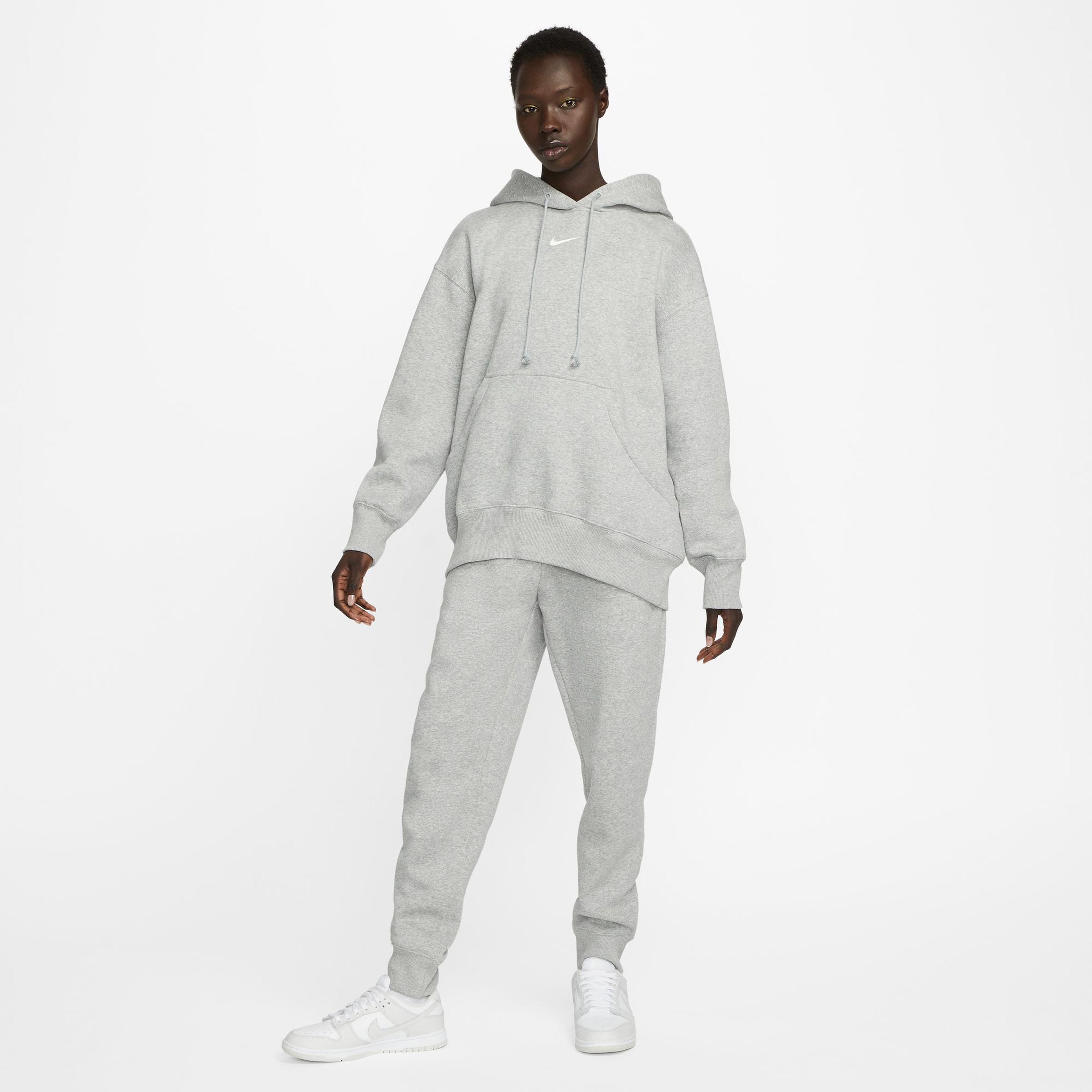 Nike Sportswear Phoenix Fleece Kadın Gri  Hoodie
