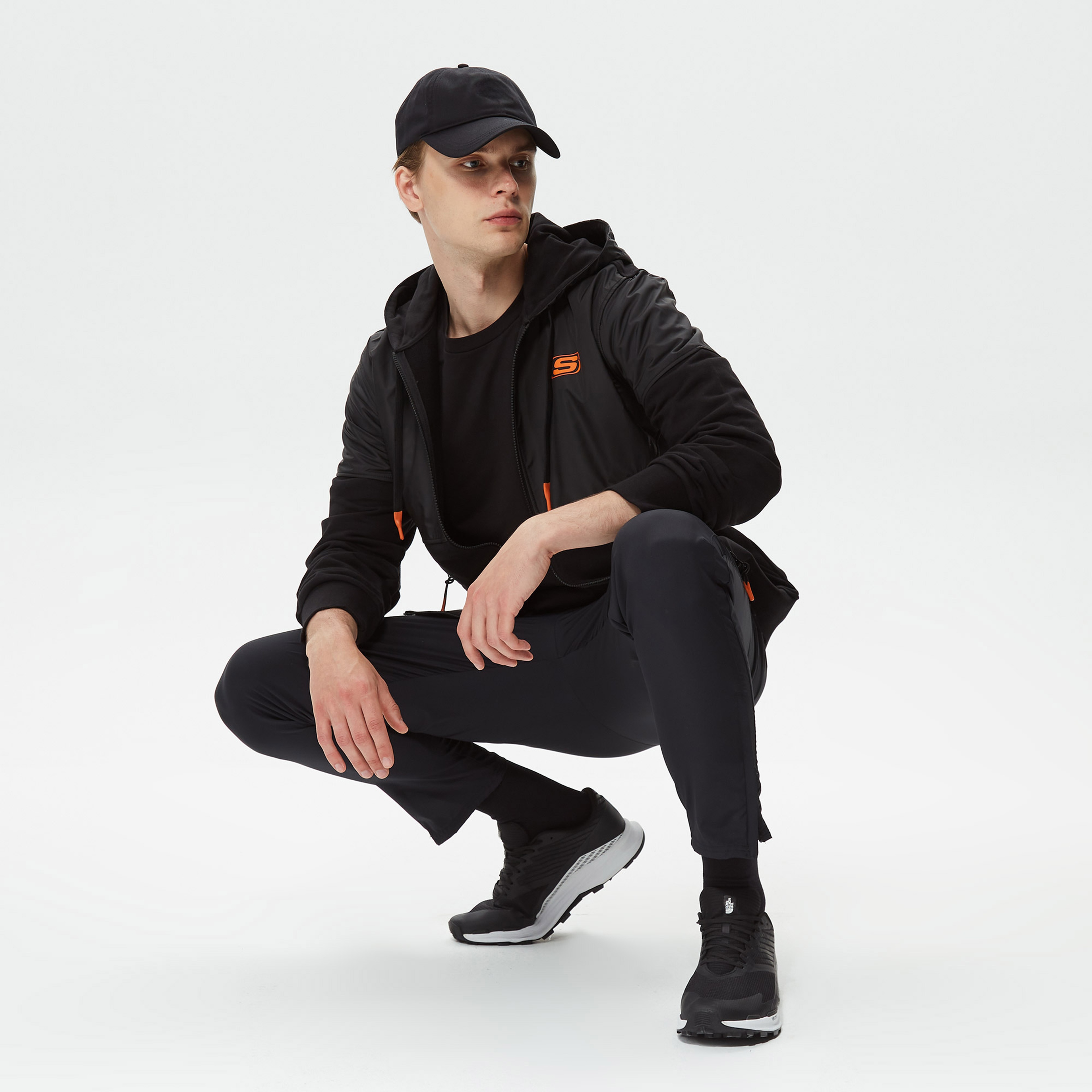 Skechers Fleece Pop Up Erkek Siyah Sweatshirt