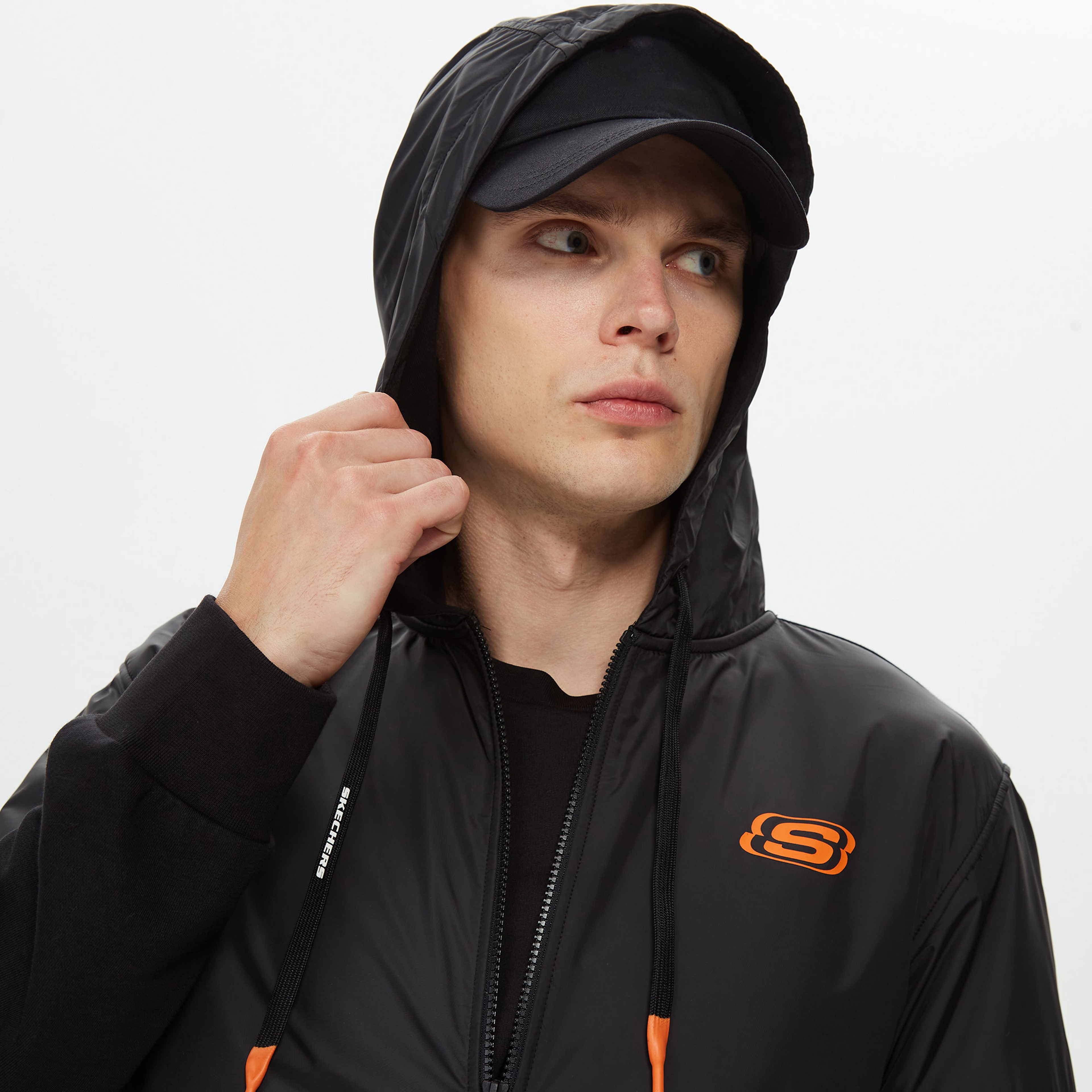 Skechers Fleece Pop Up Erkek Siyah Sweatshirt