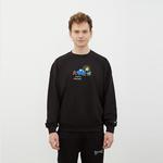 Fifty Pieces Dropped Shoulder Erkek Siyah Sweatshirt