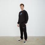 Fifty Pieces Dropped Shoulder Erkek Siyah Sweatshirt