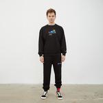 Fifty Pieces Dropped Shoulder Erkek Siyah Sweatshirt