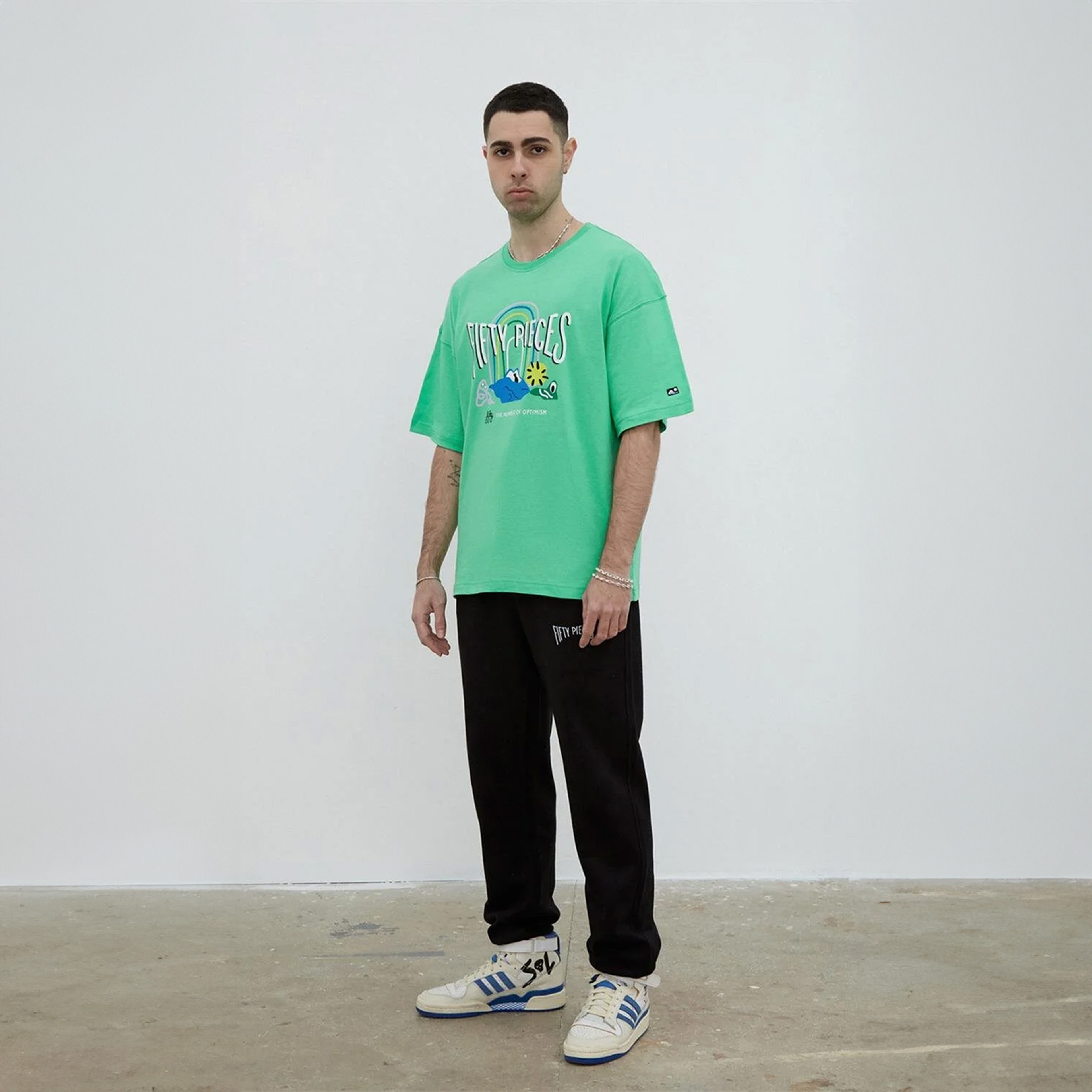 Fifty Pieces Loose Fit Erkek Siyah Eşofman Altı