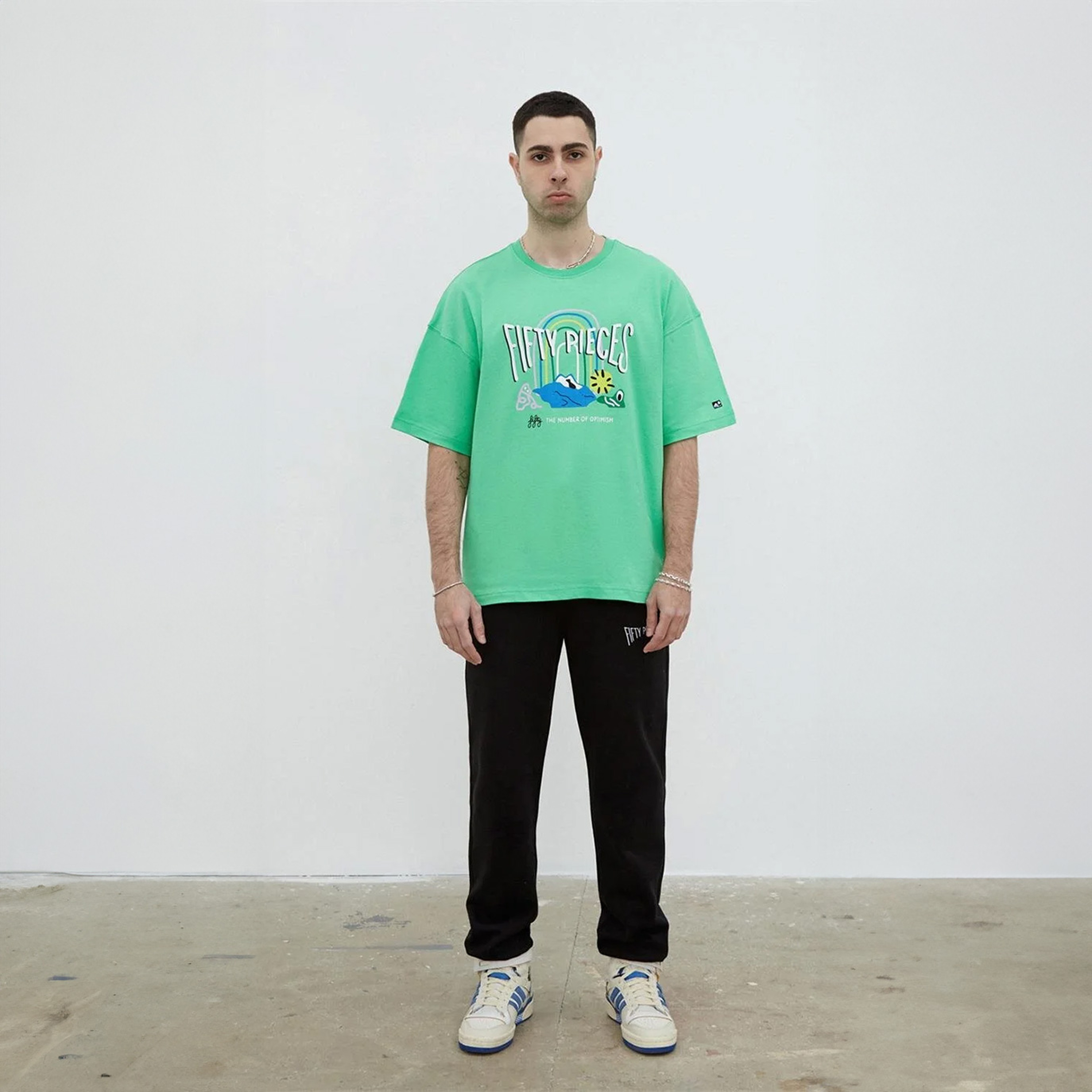 Fifty Pieces Loose Fit Erkek Siyah Eşofman Altı