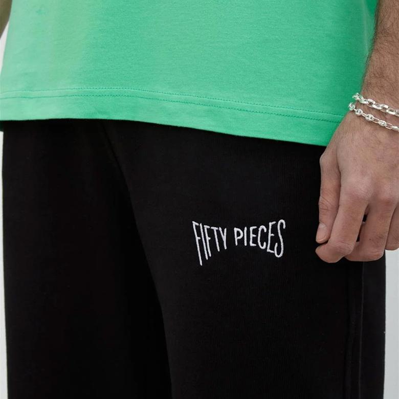 Fifty Pieces Loose Fit Erkek Siyah Eşofman Altı