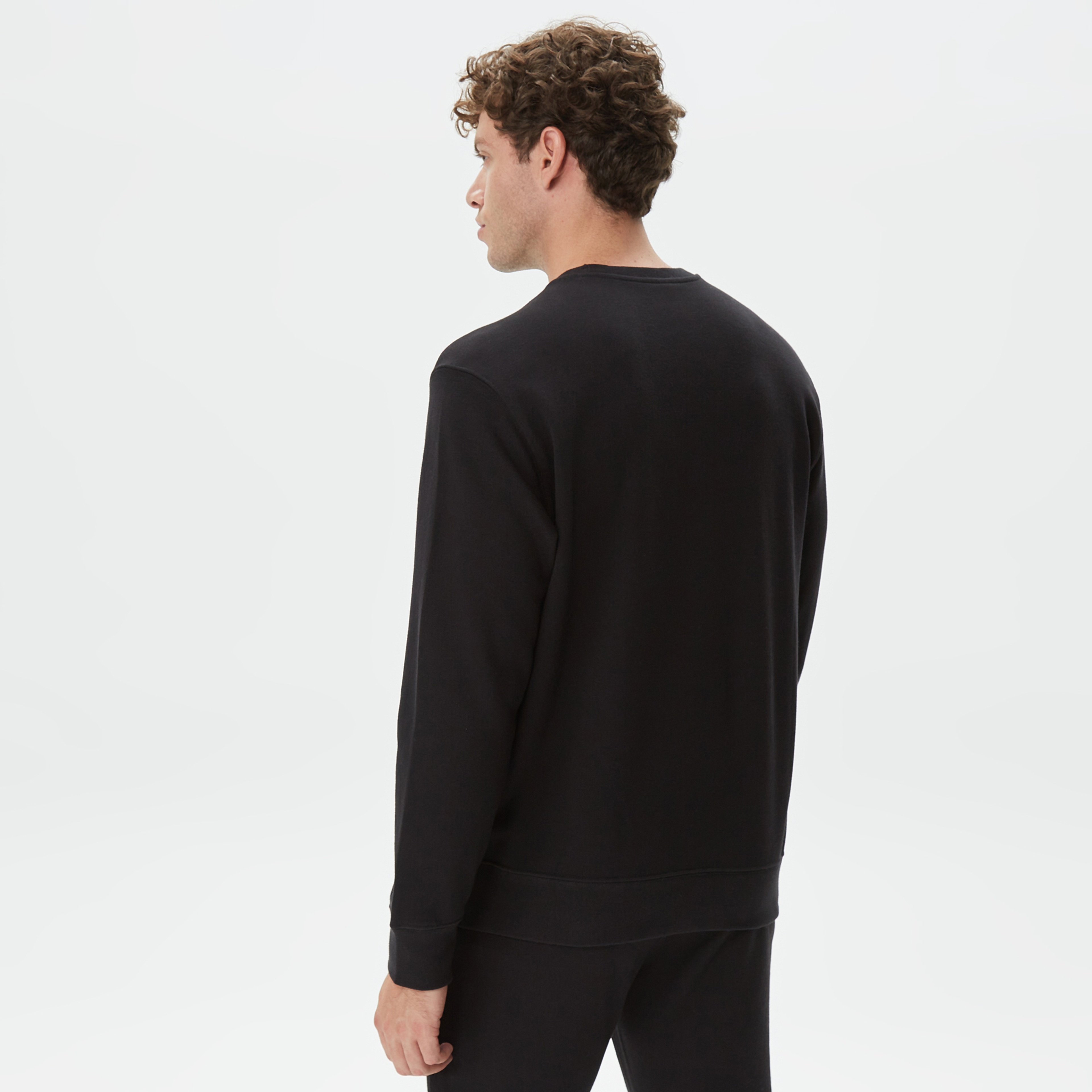 Champion Crewneck Erkek Siyah Sweatshirt