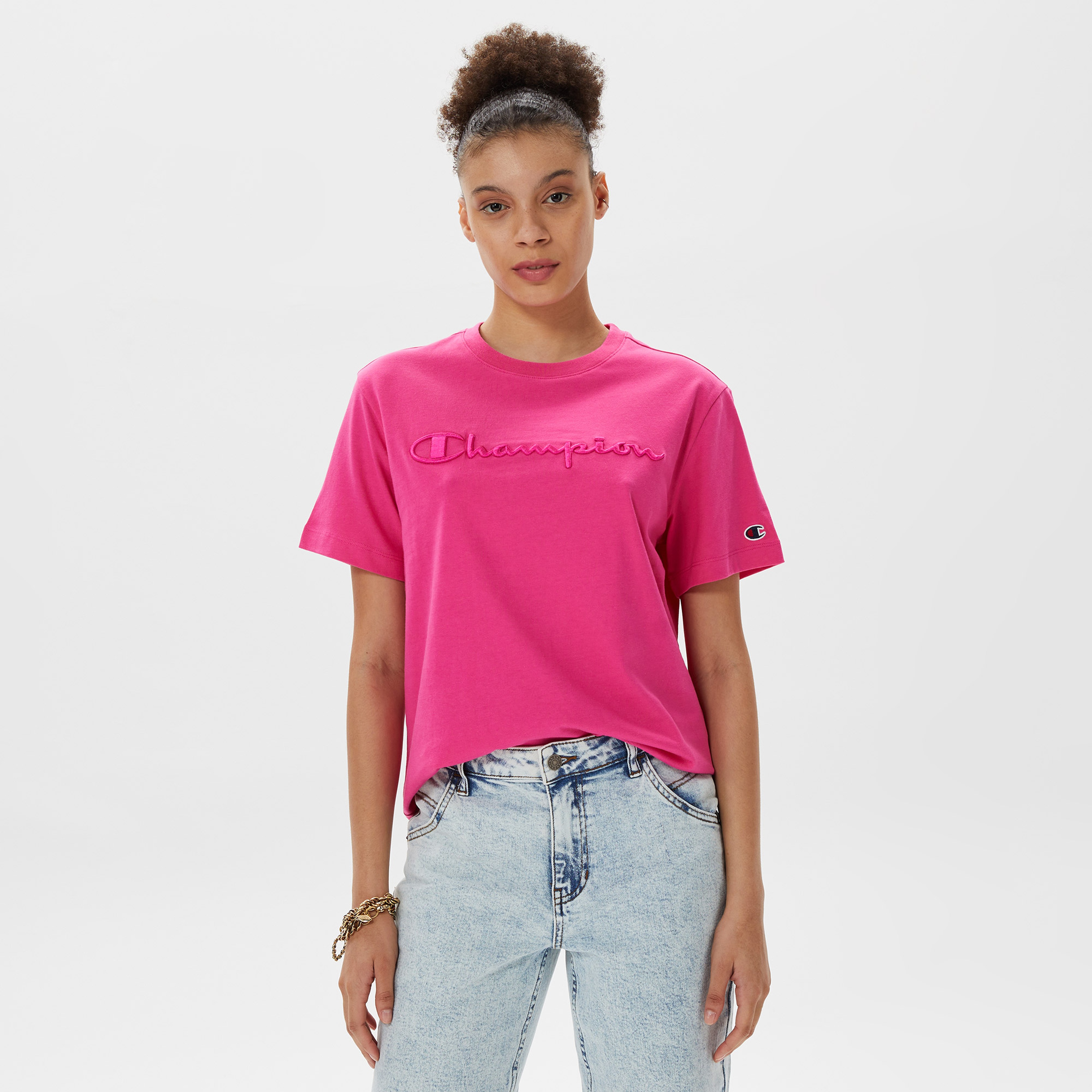 Champion Crewneck Kadın Pembe T-Shirt