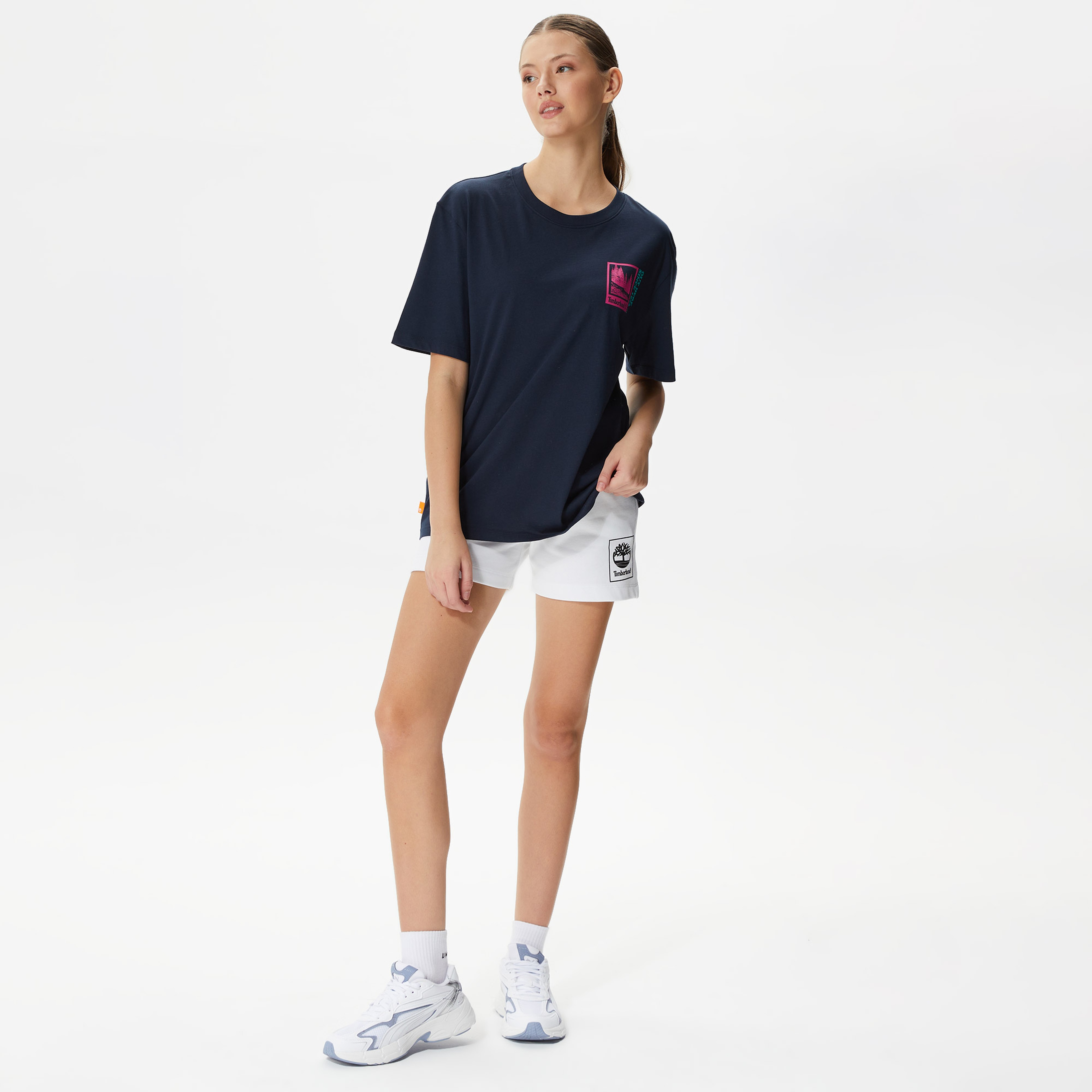 Timberland Out Here Back Kadın Lacivert T-Shirt