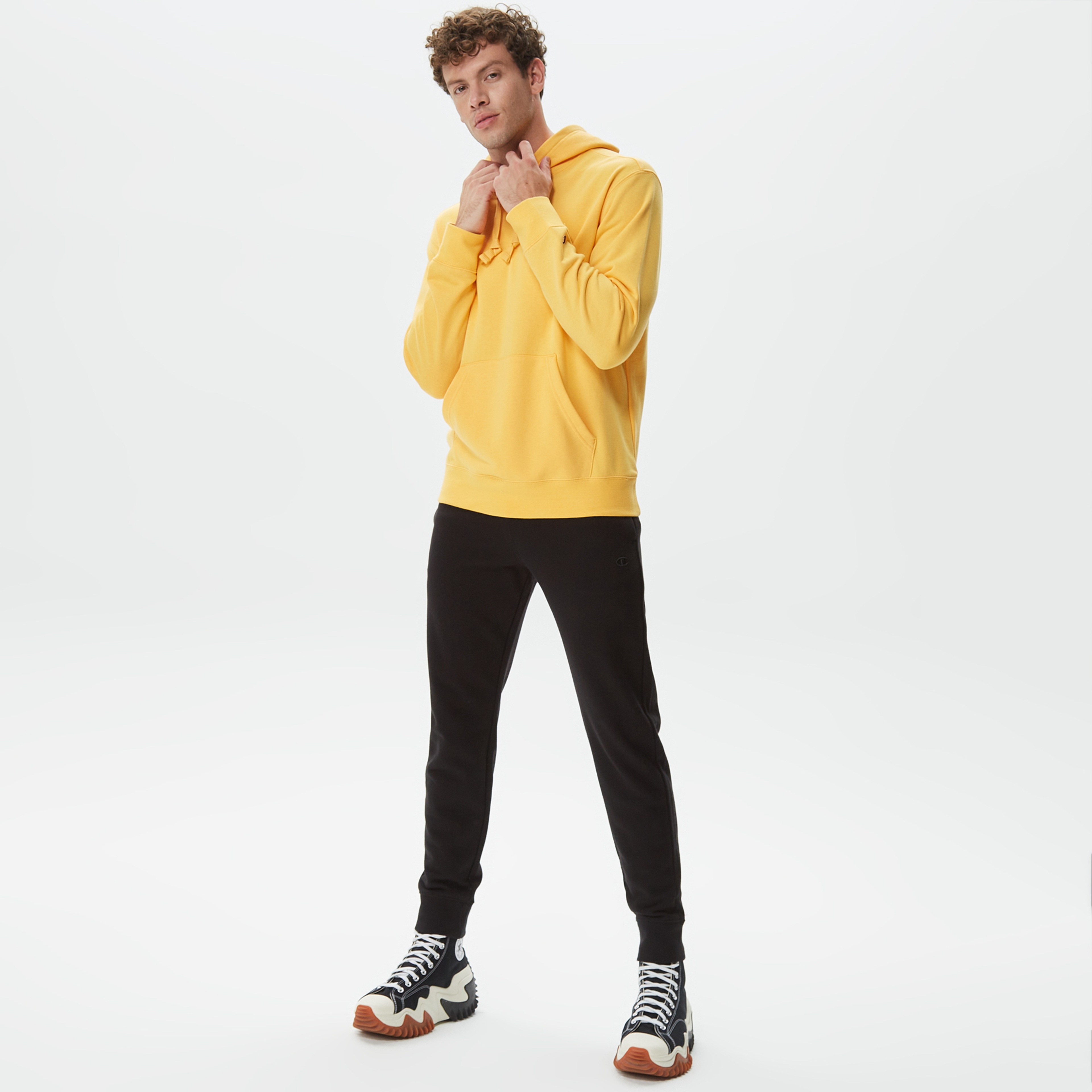 Champion Classic Erkek Sarı Hoodie