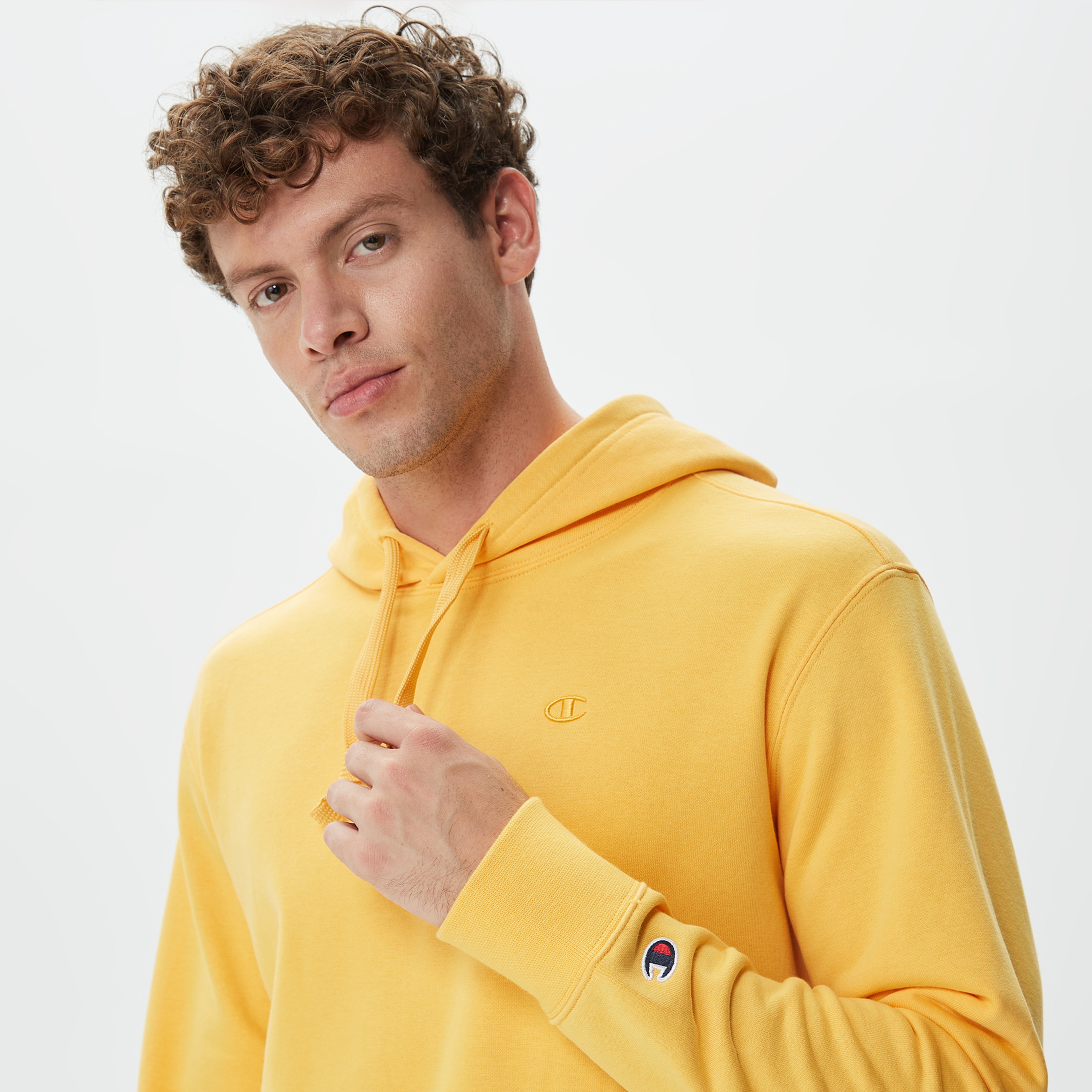 Champion Classic Erkek Sarı Hoodie