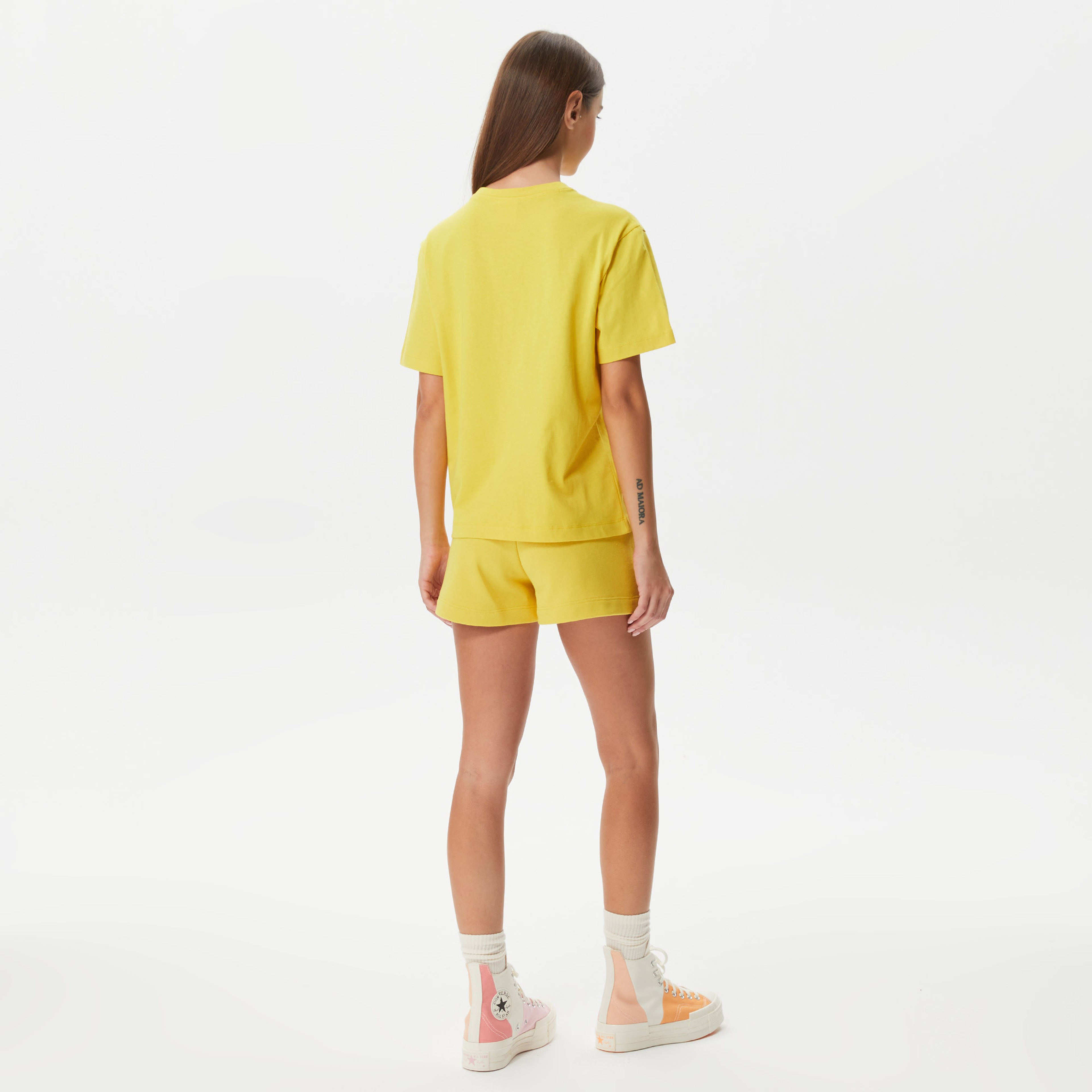 Champion Crewneck Kadın Sarı T-Shirt