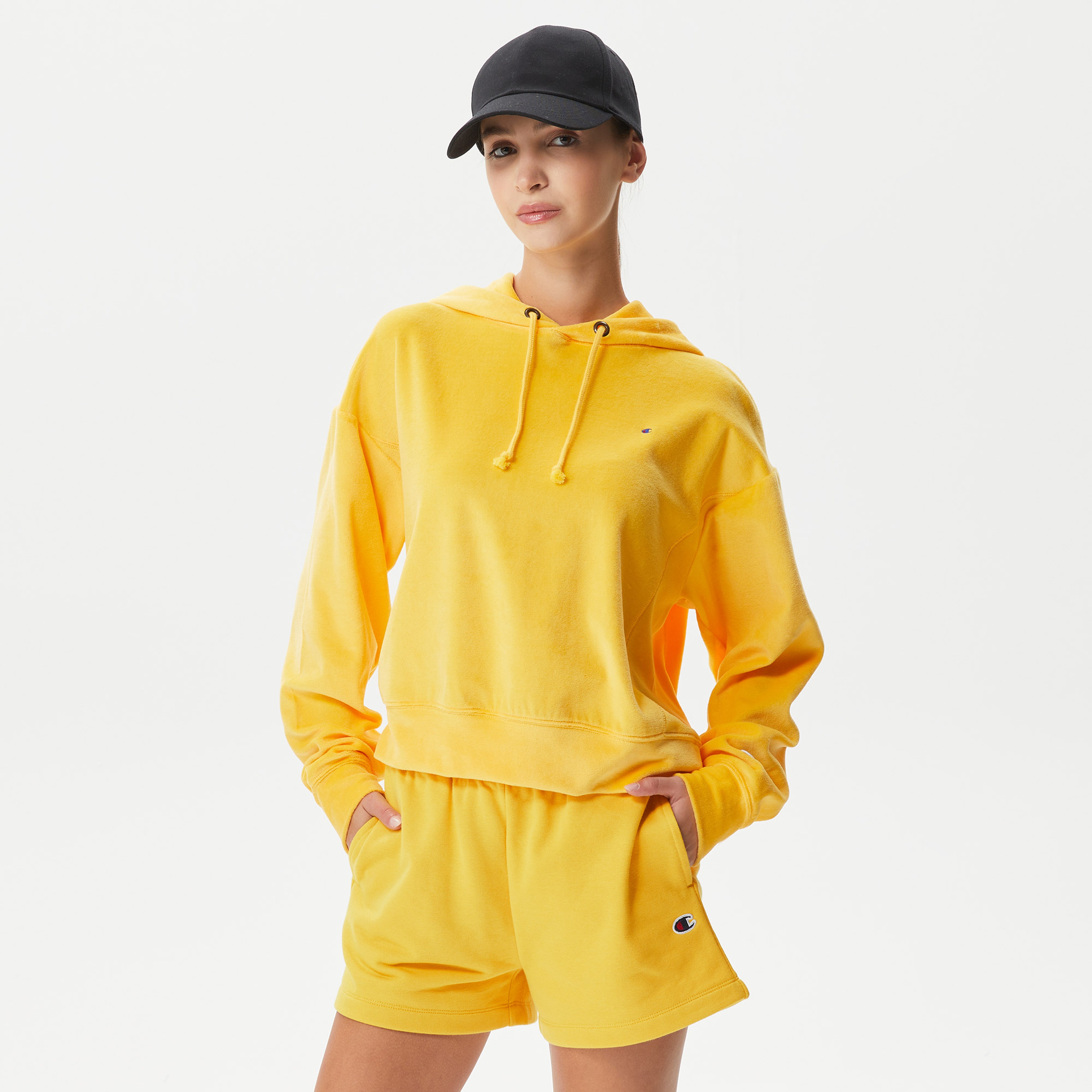 Champion Classic Kadın Sarı Hoodie