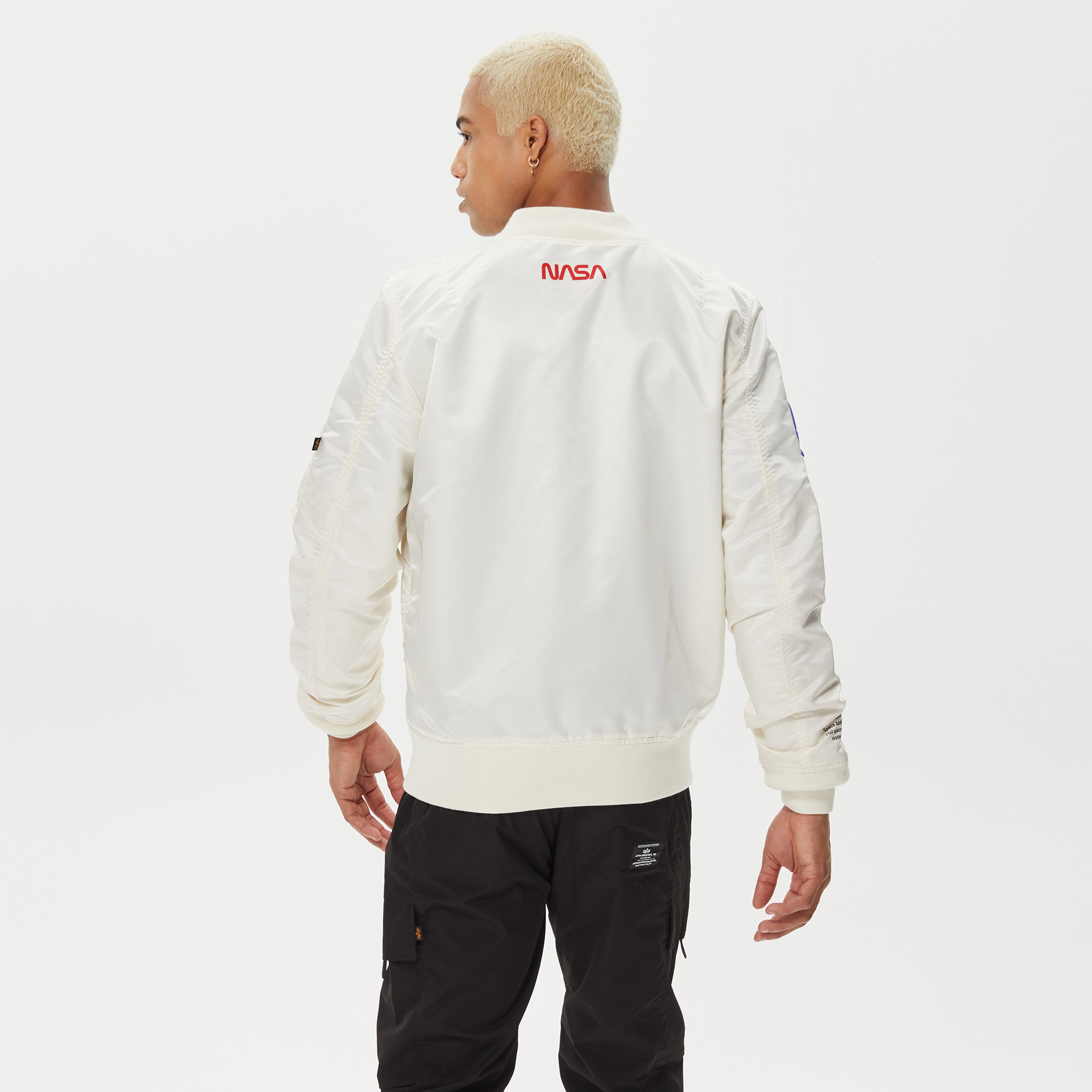 Alpha Industries Nasa Erkek Beyaz Ceket