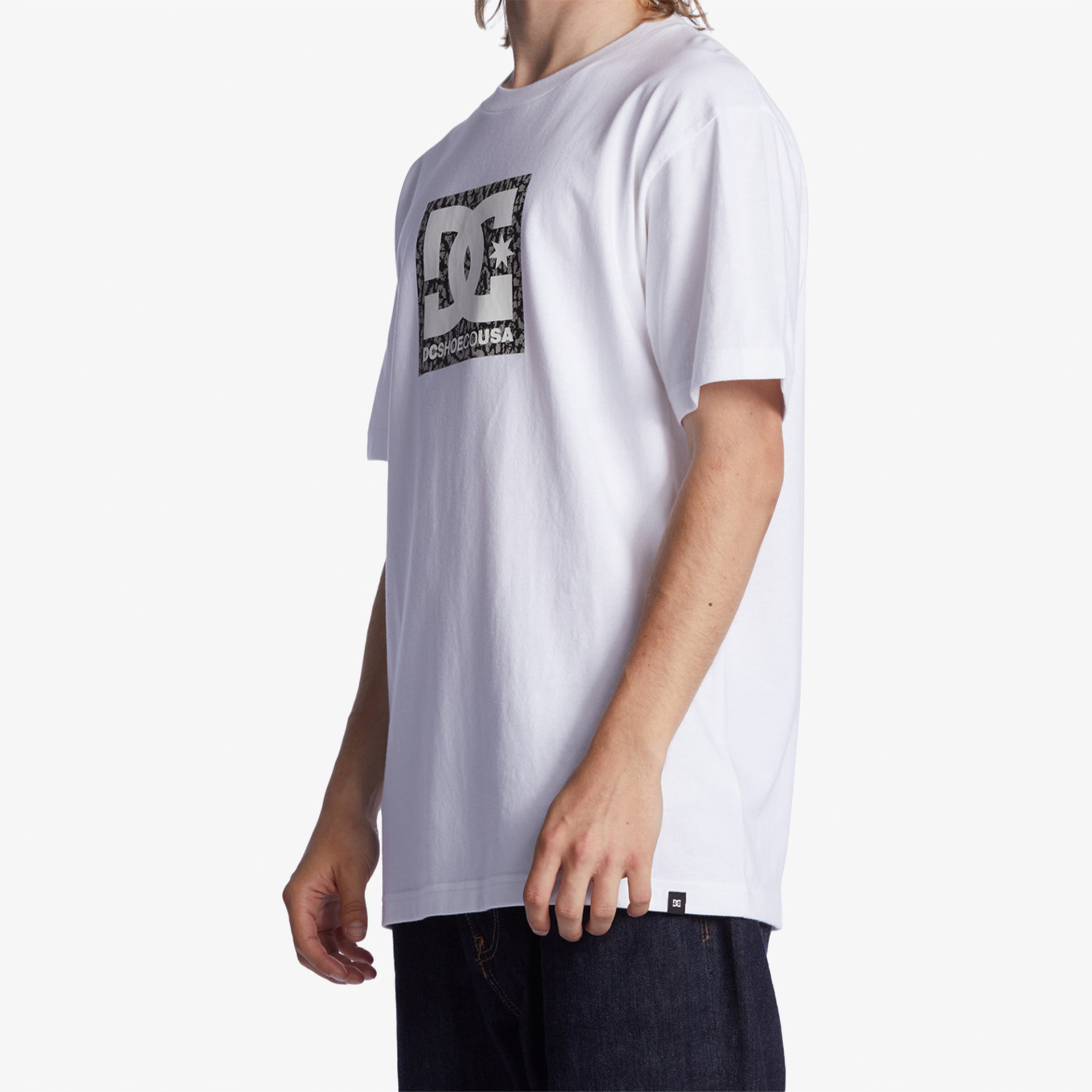 DC Shoes Dcsquarstarfill Erkek Beyaz T-Shirt