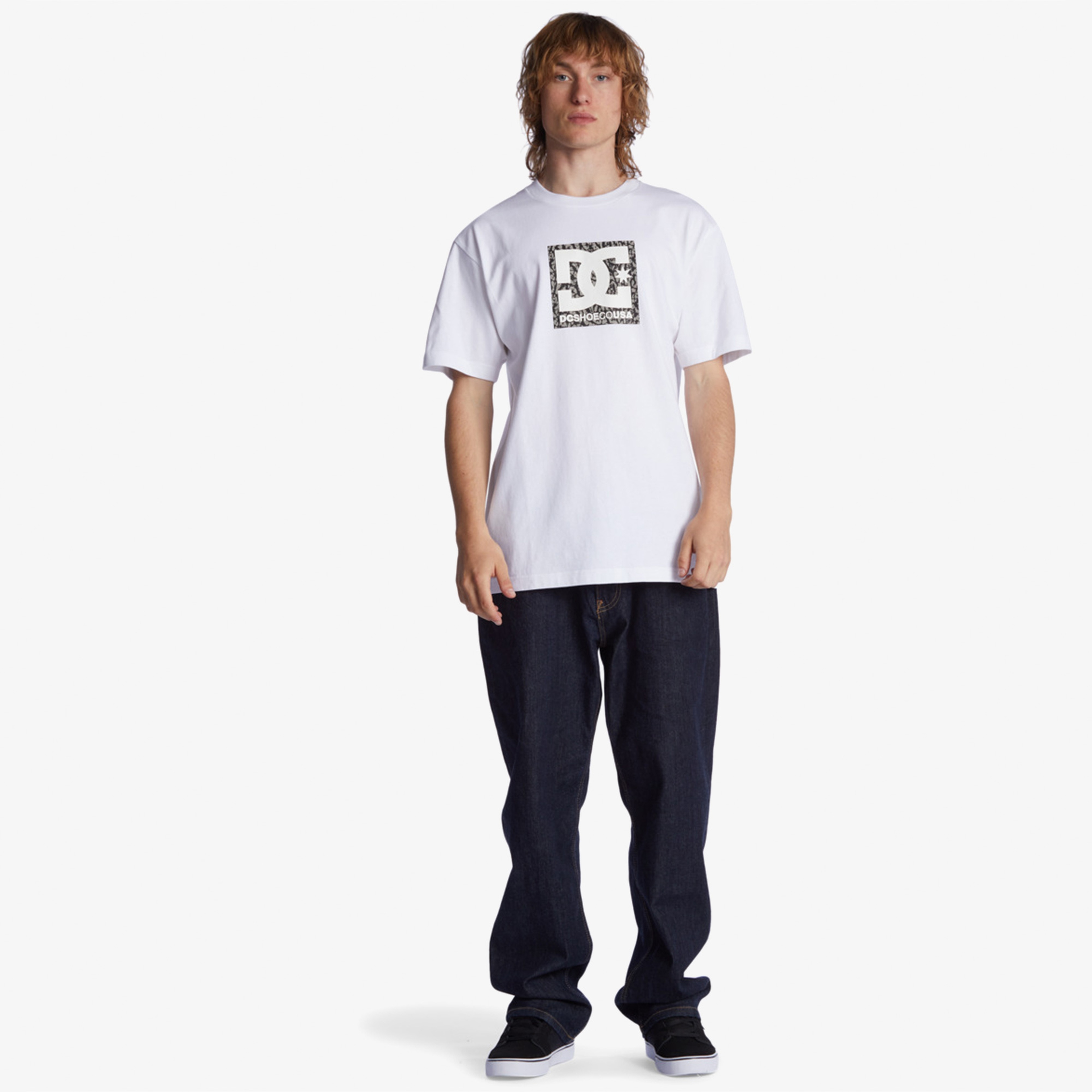 DC Shoes Dcsquarstarfill Erkek Beyaz T-Shirt