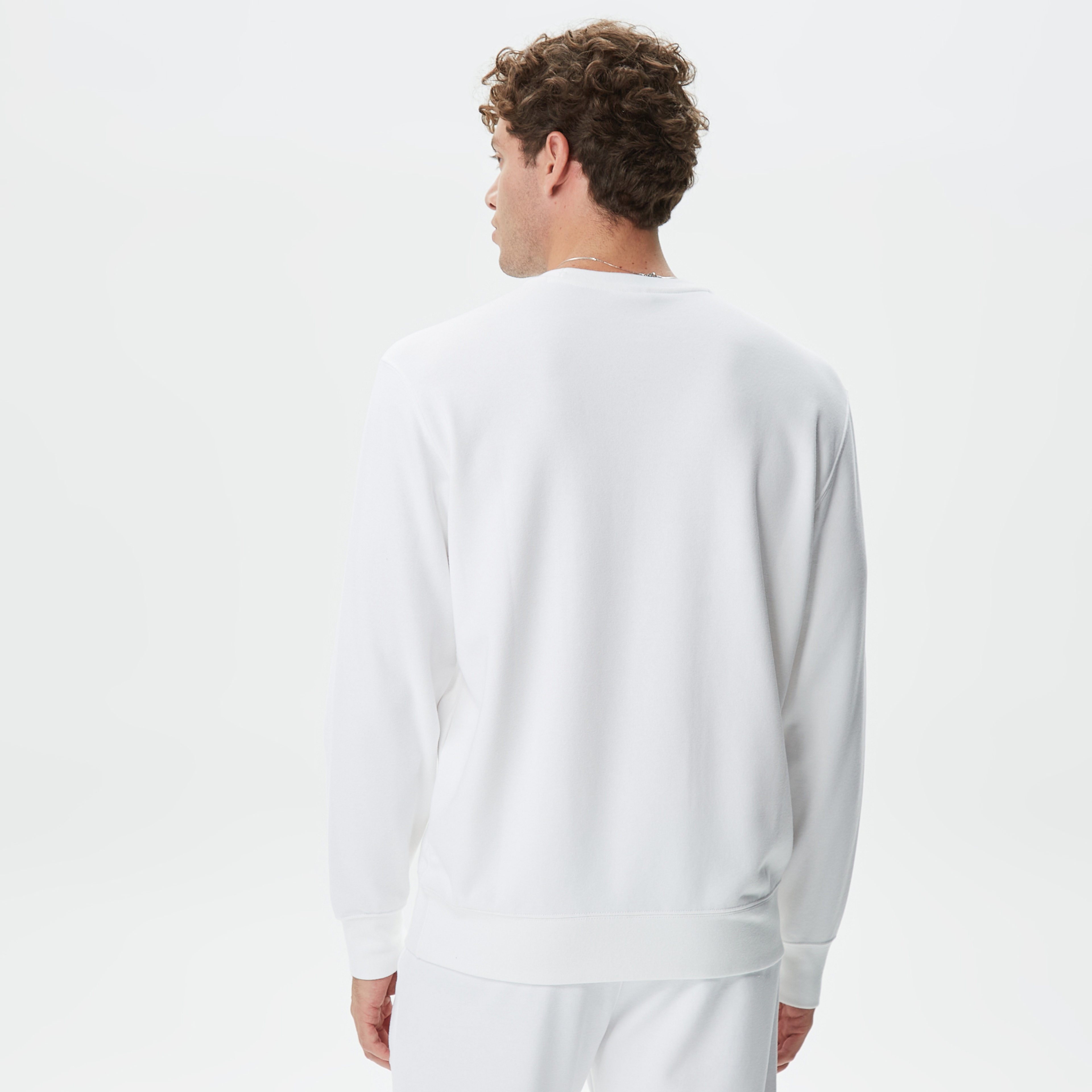Champion Crewneck Erkek Beyaz Sweatshirt