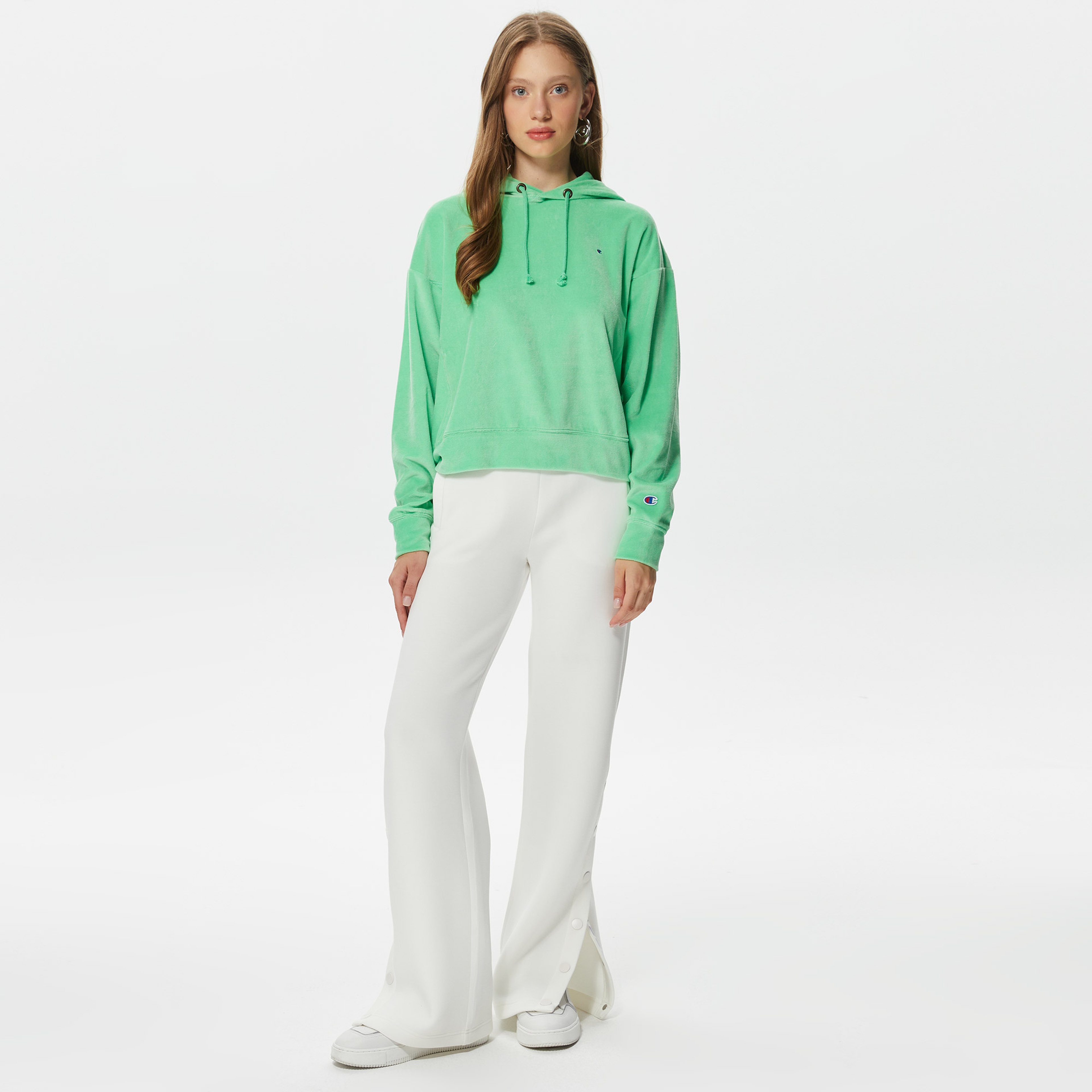 Champion Classic Kadın Yeşil Hoodie