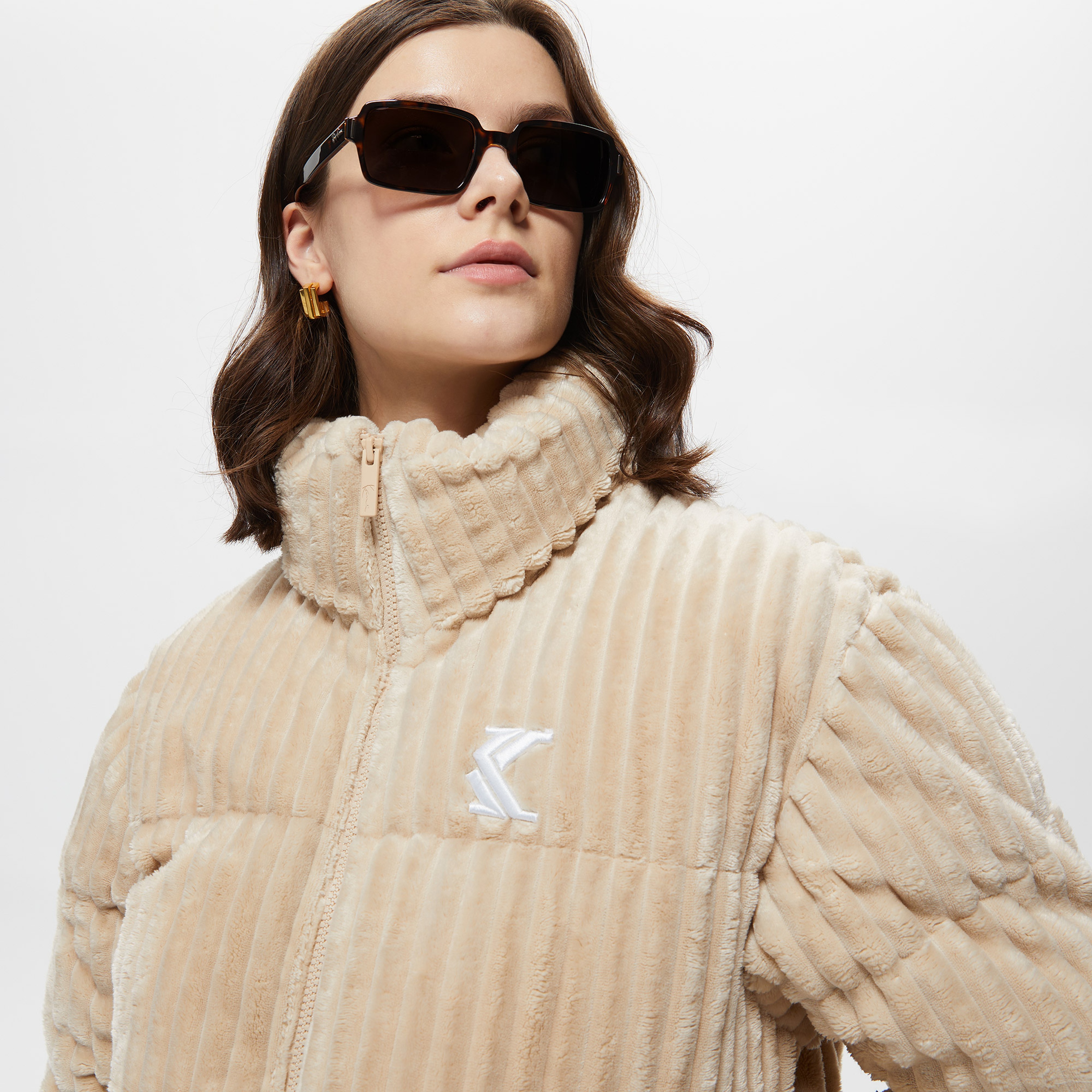 Karl Kani Fuzzy Corduroy Puffer Erkek Siyah Mont