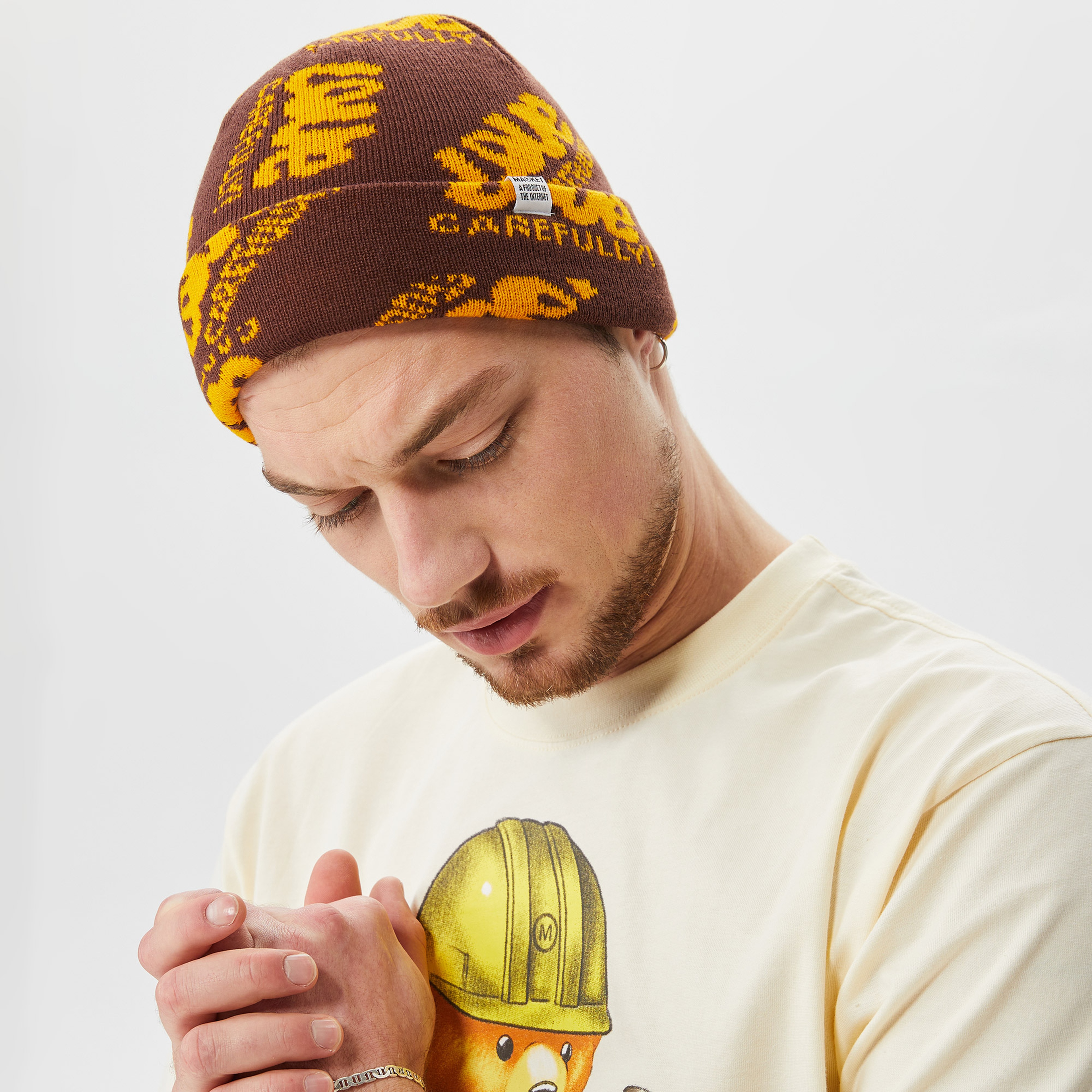 Market Love Carefully Erkek Kahverengi Şapka