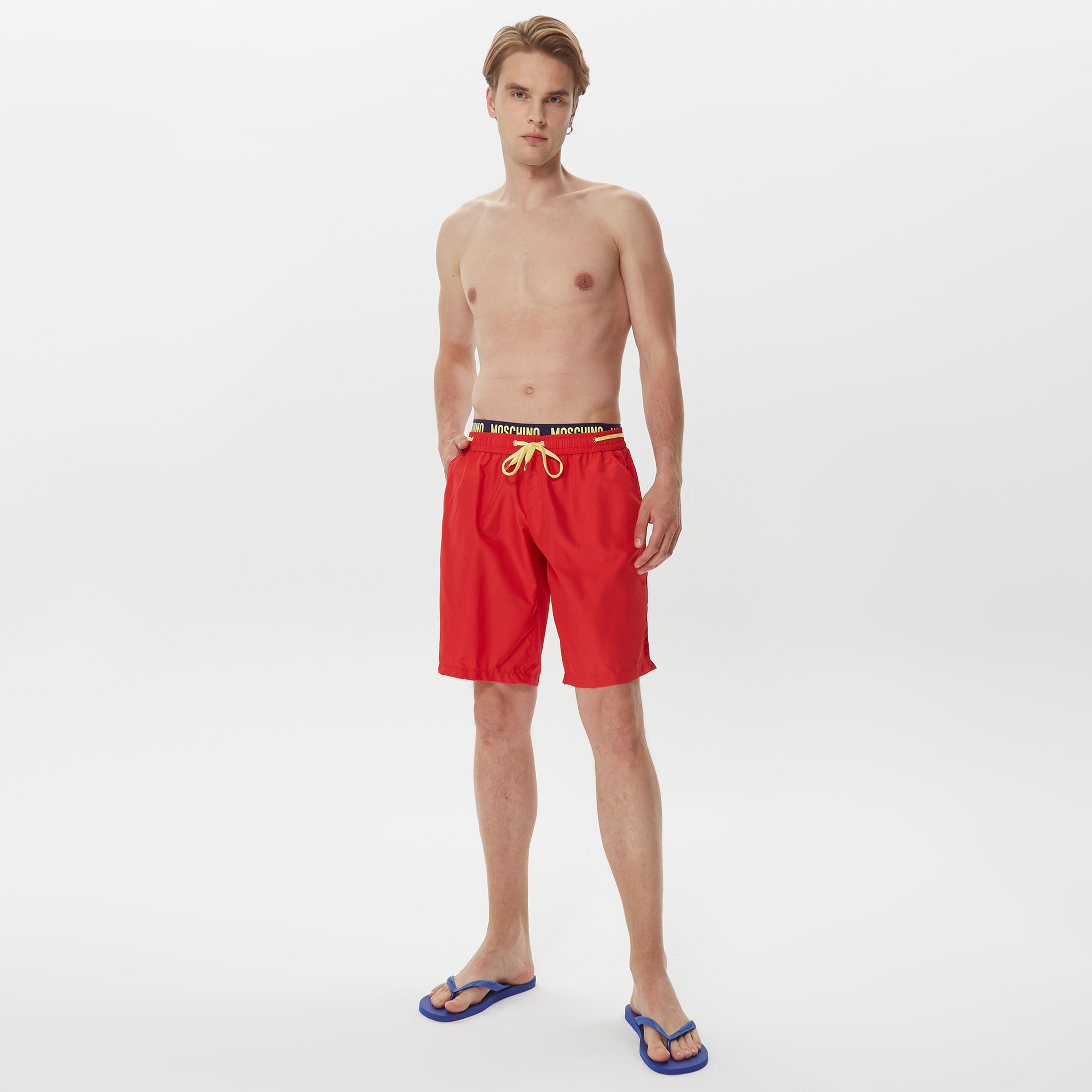 Moschino Erkek Sarı Mayo Şort