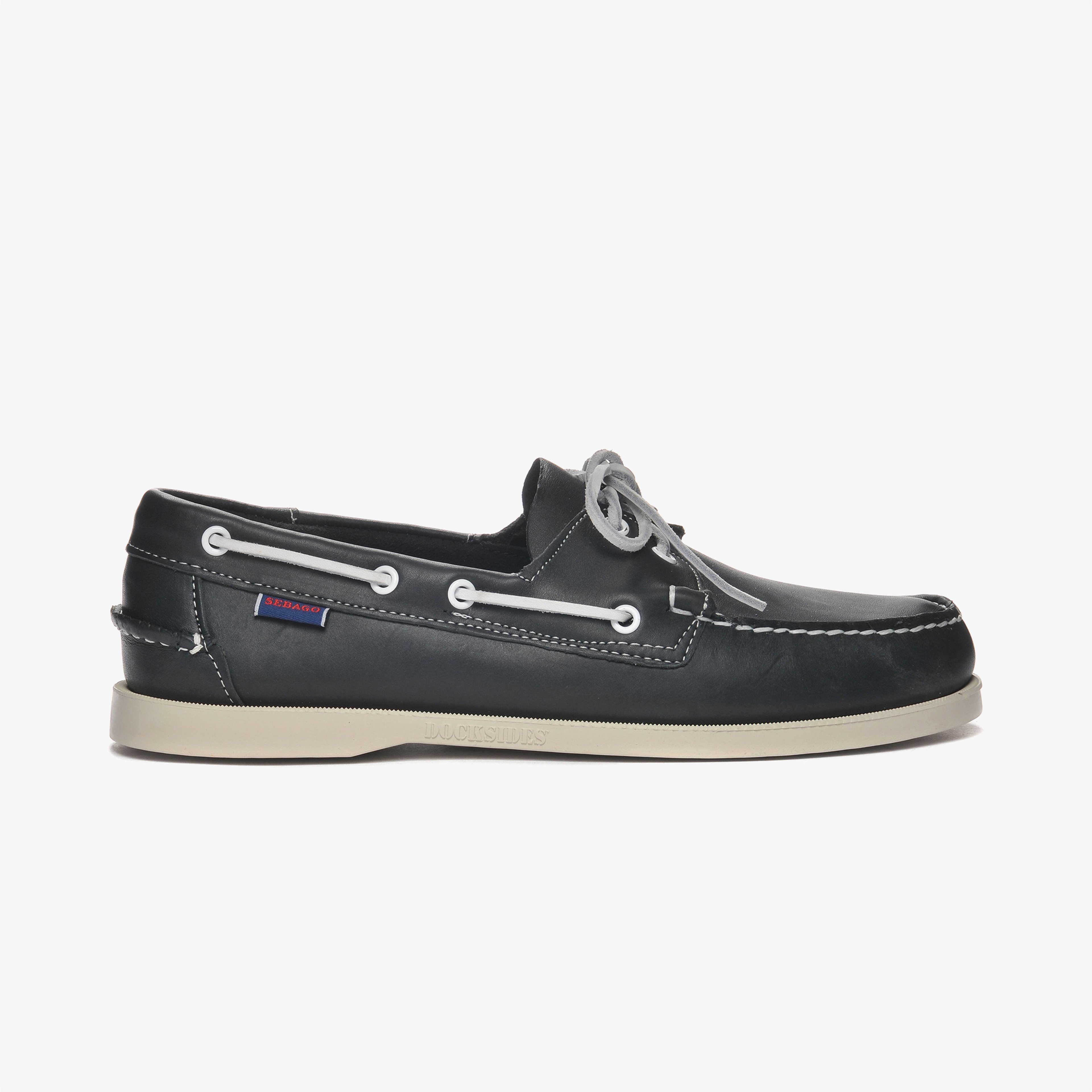 Sebago Docksides Portland Erkek Lacivert Deri Ayakkabı