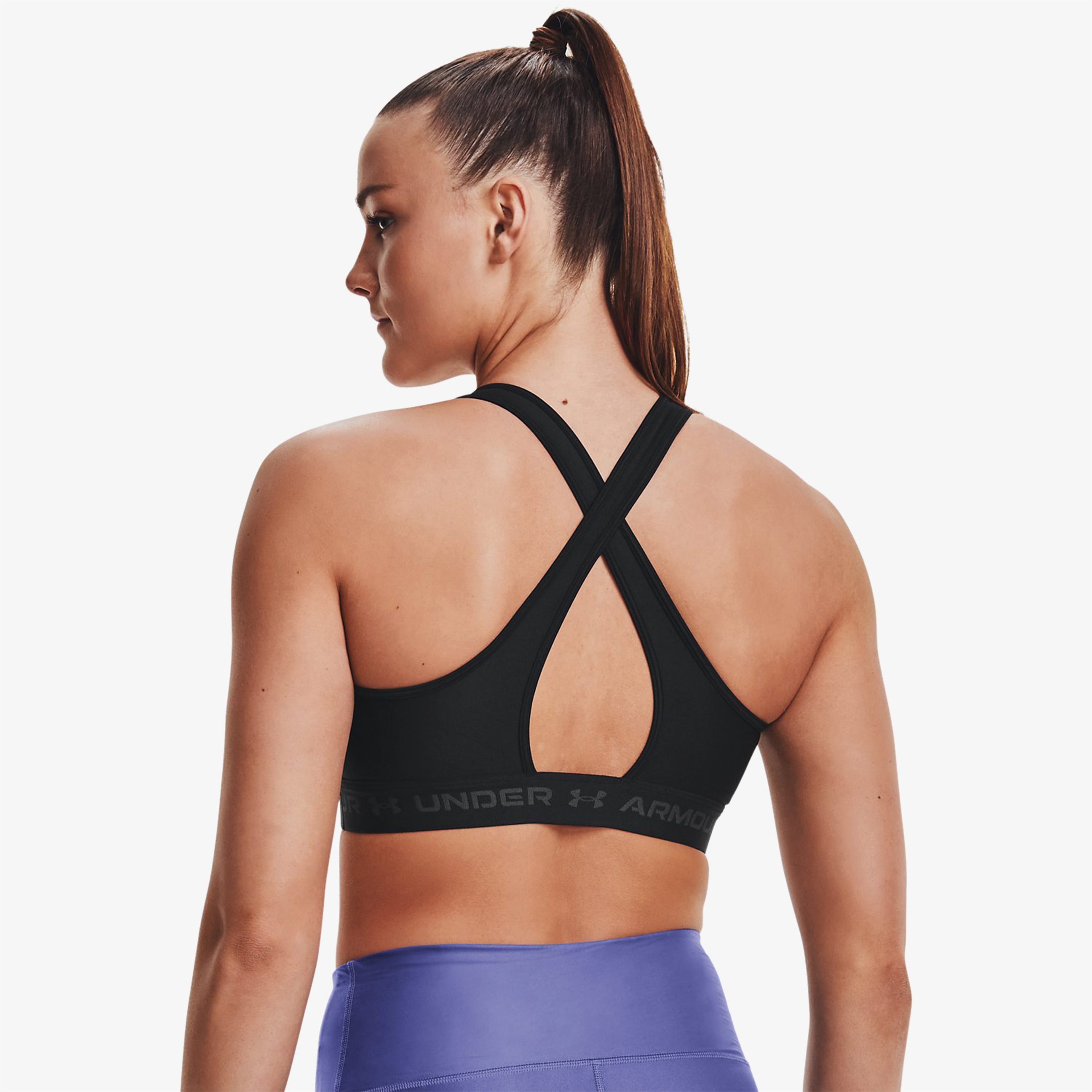 Under Armour Crossback Mid Kadın Siyah Bra