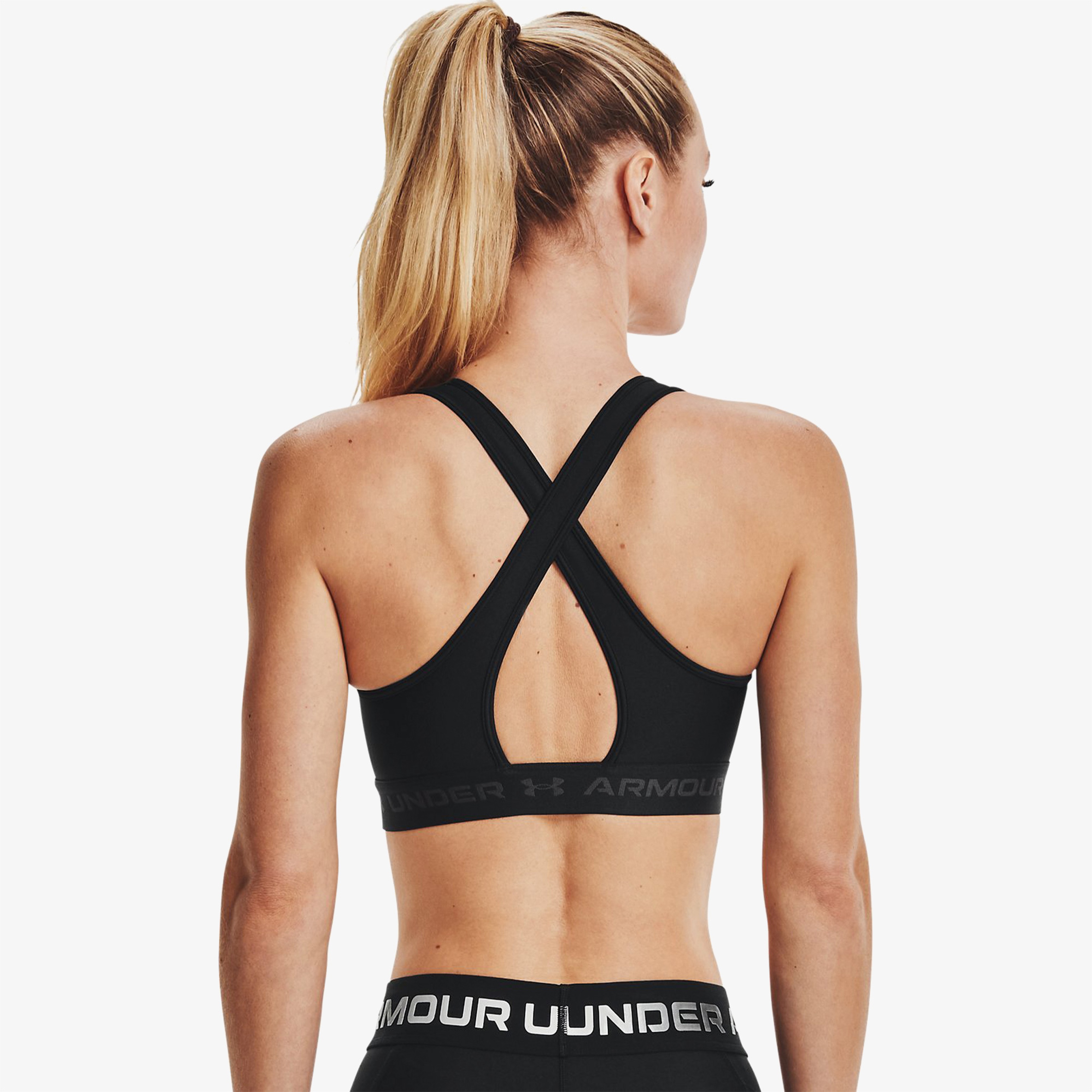Under Armour Crossback Mid Kadın Siyah Bra