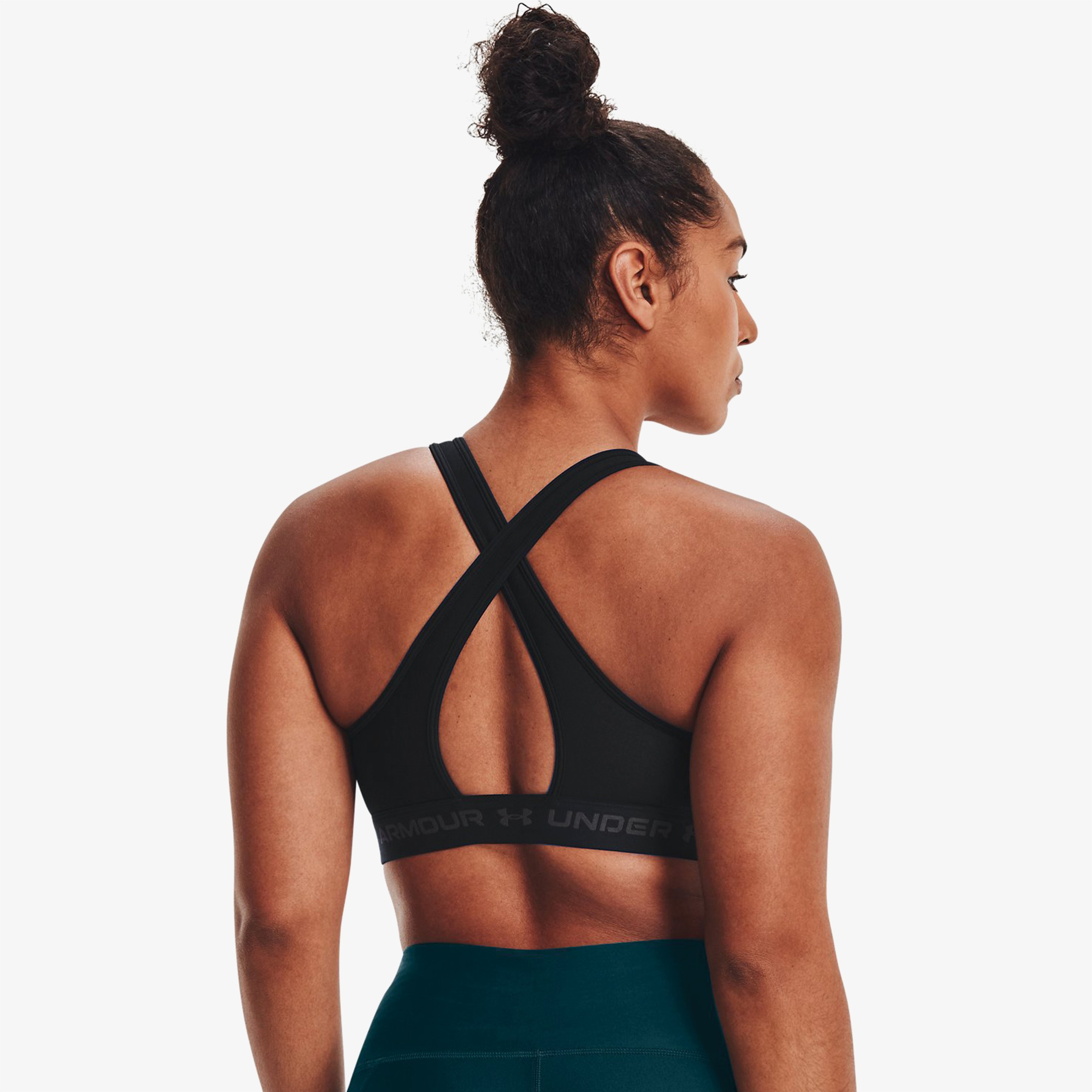 Under Armour Crossback Mid Kadın Siyah Bra