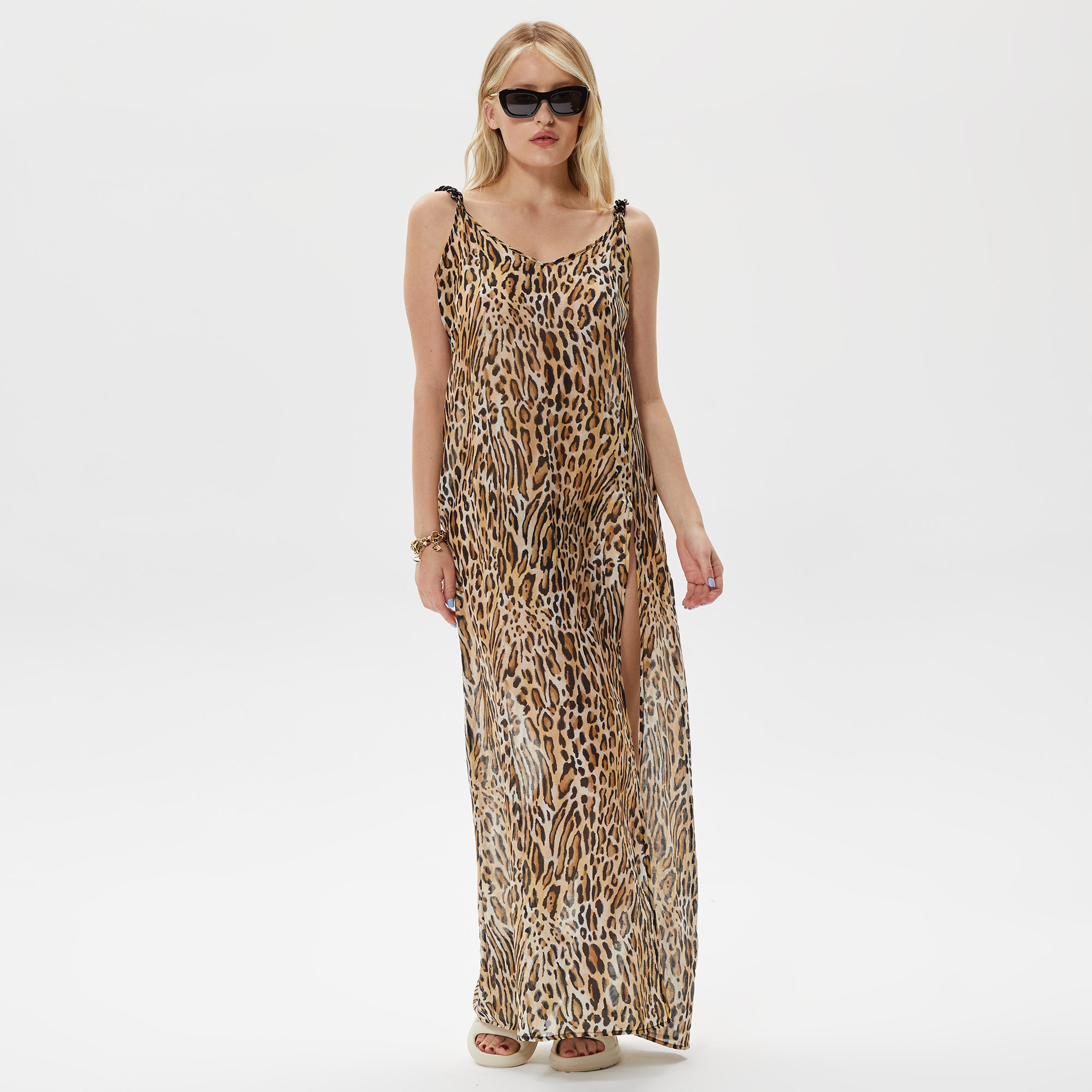 Moschino Kadın Kahverengi Elbise