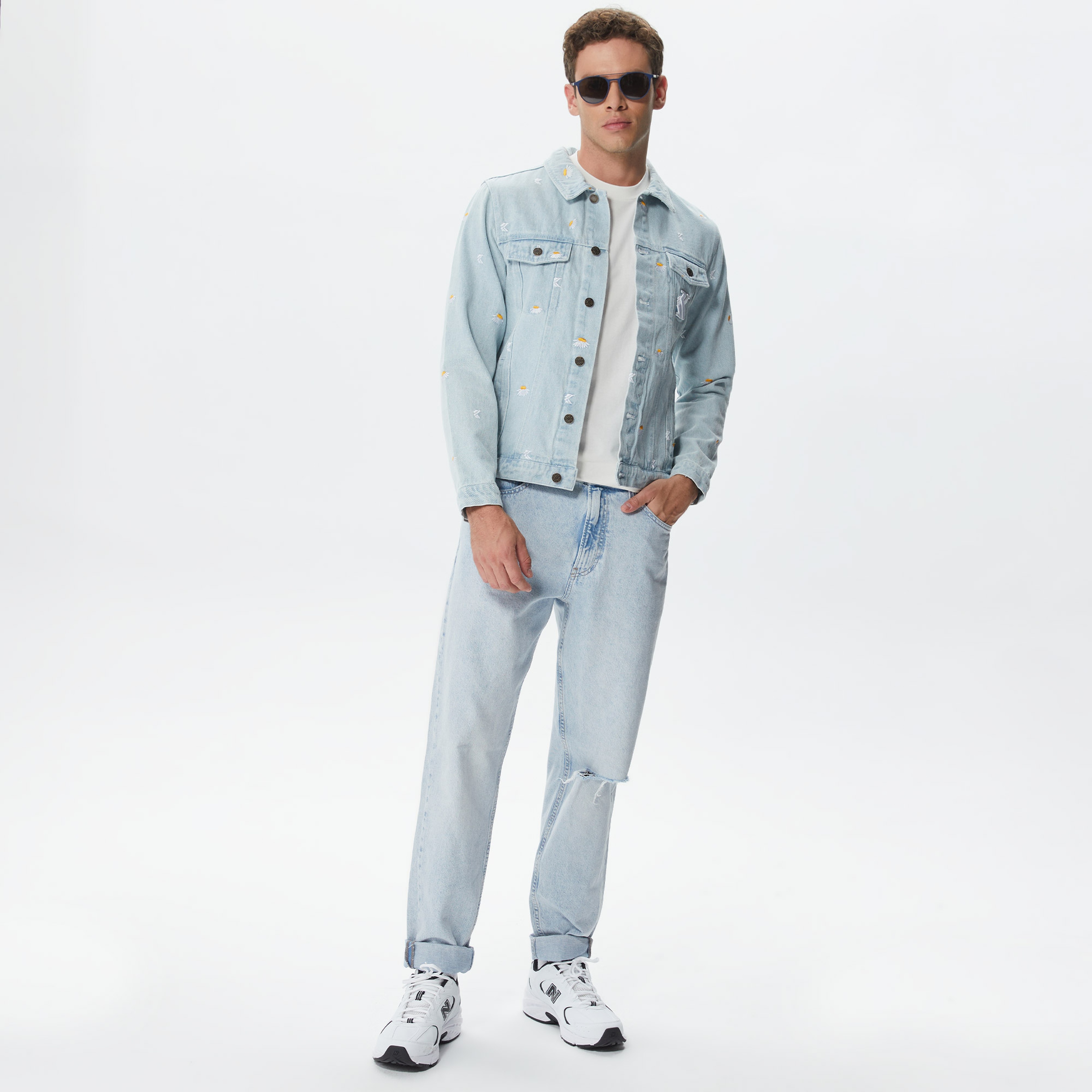 Karl Kani OG Daisy denim Trucker Erkek Mavi Ceket